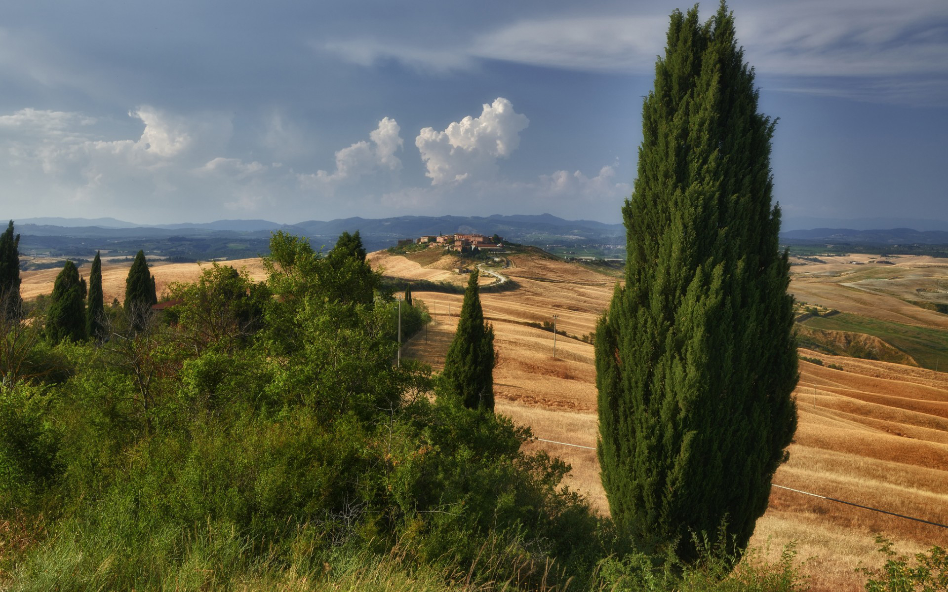 tcany, italy, холм No 98958 Разрешение 1920x1200