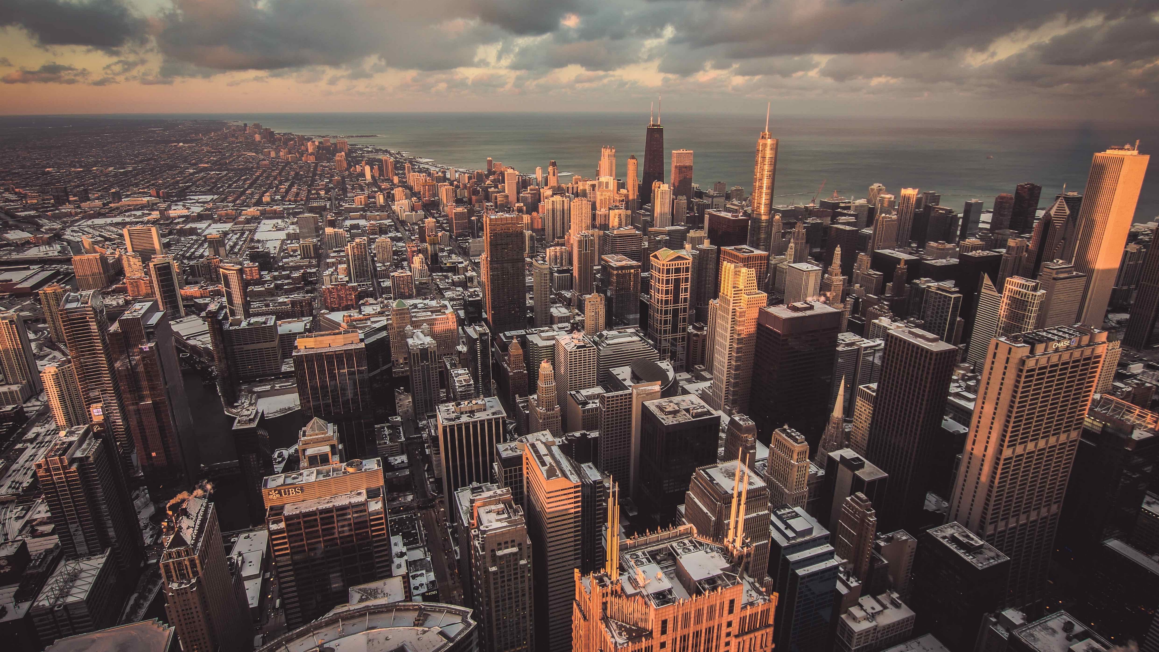 chicago, город, cityscape