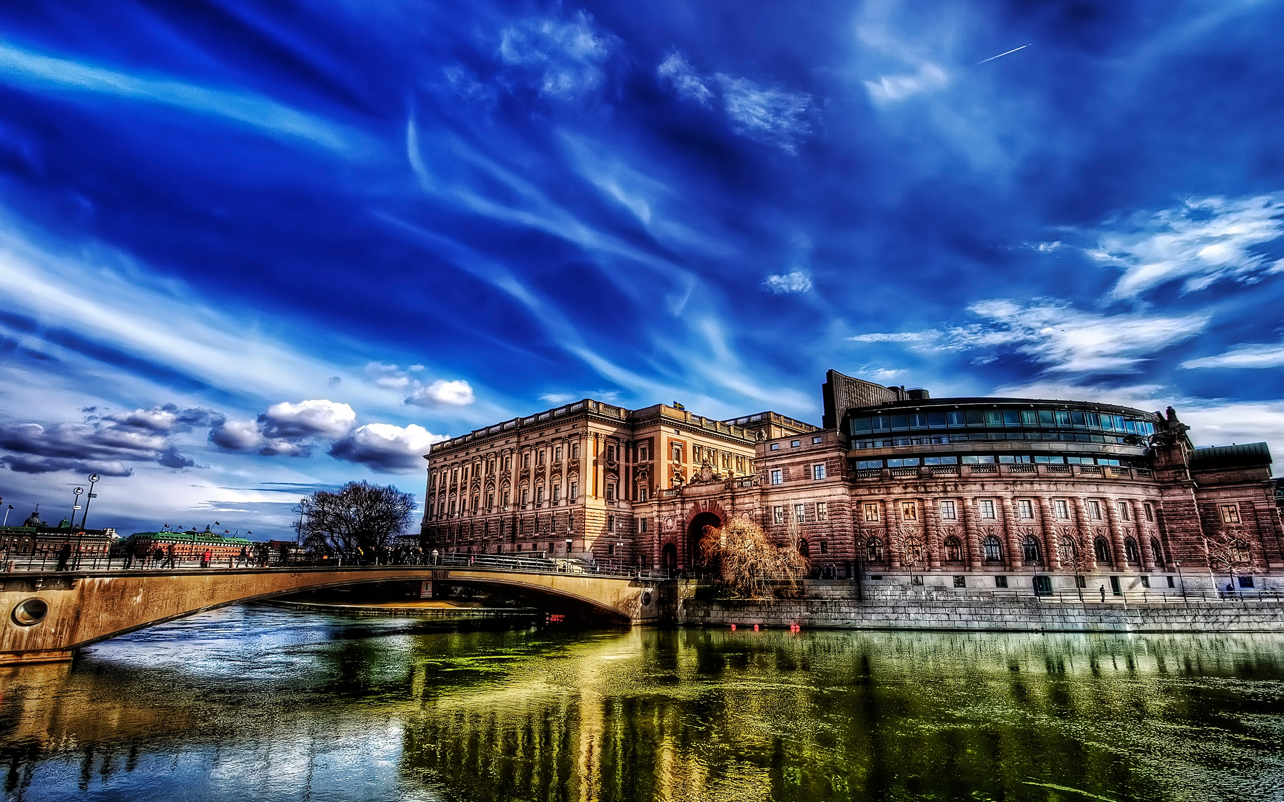 мост, река, hdr