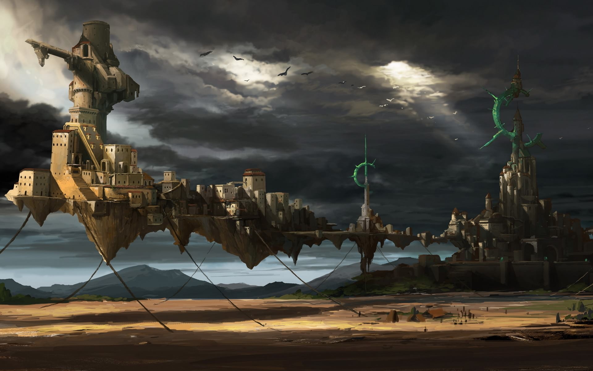 есть большой замок посреди пустыни