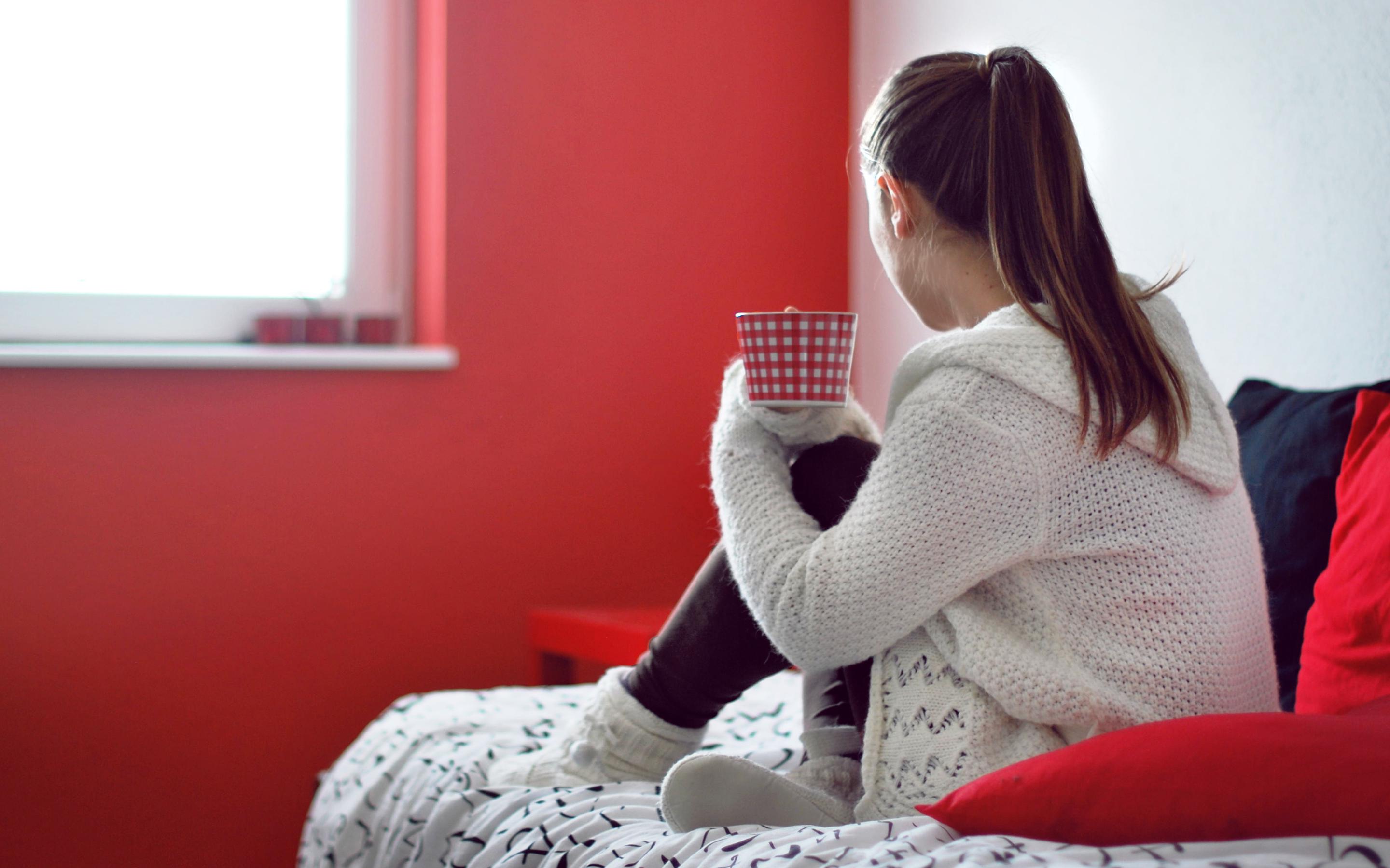 девушка, собака, настроение