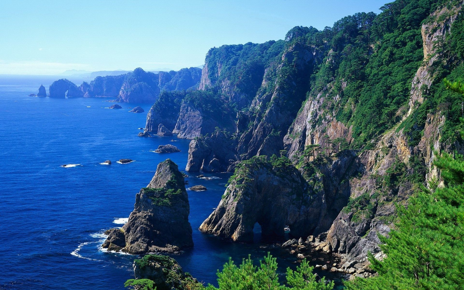 красивые, горы, море