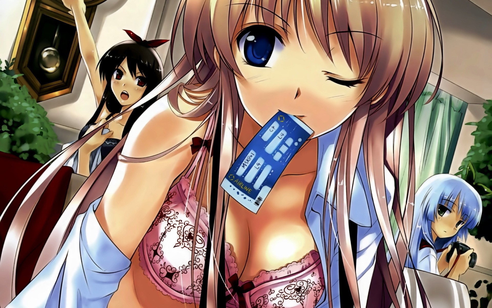 аниме, груди, пупер