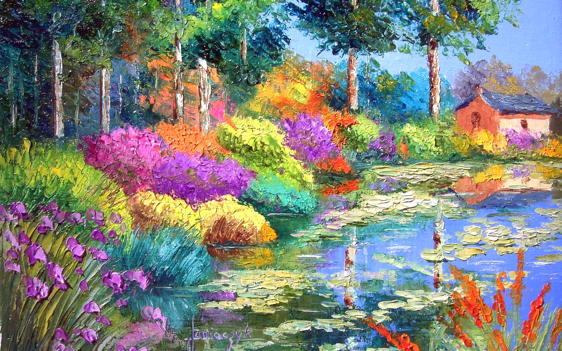 маслом, картины, живопись