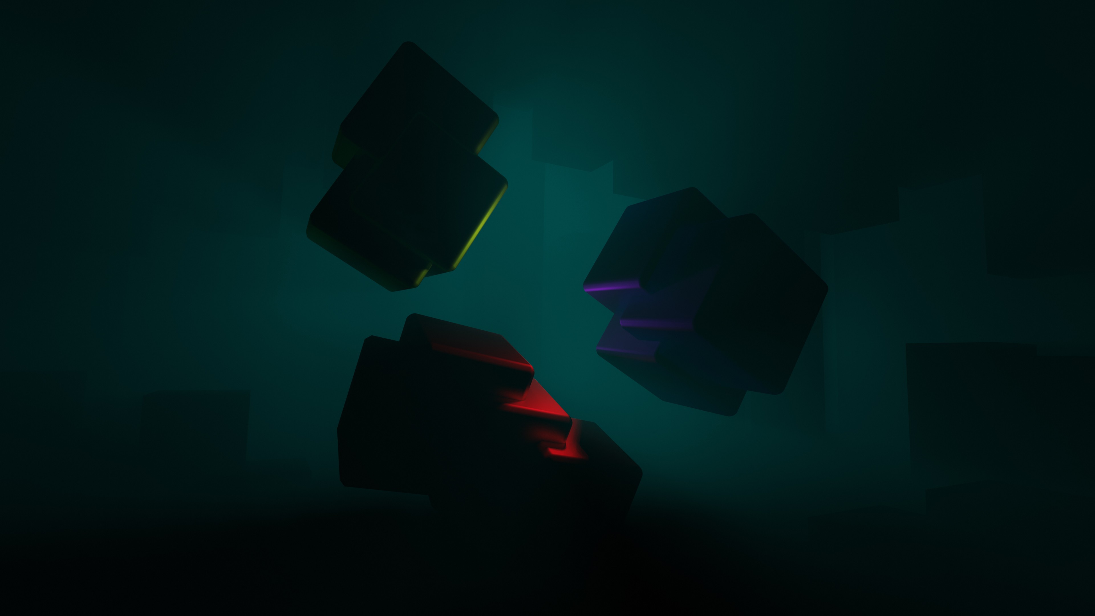 абстрактный, кубик, фон