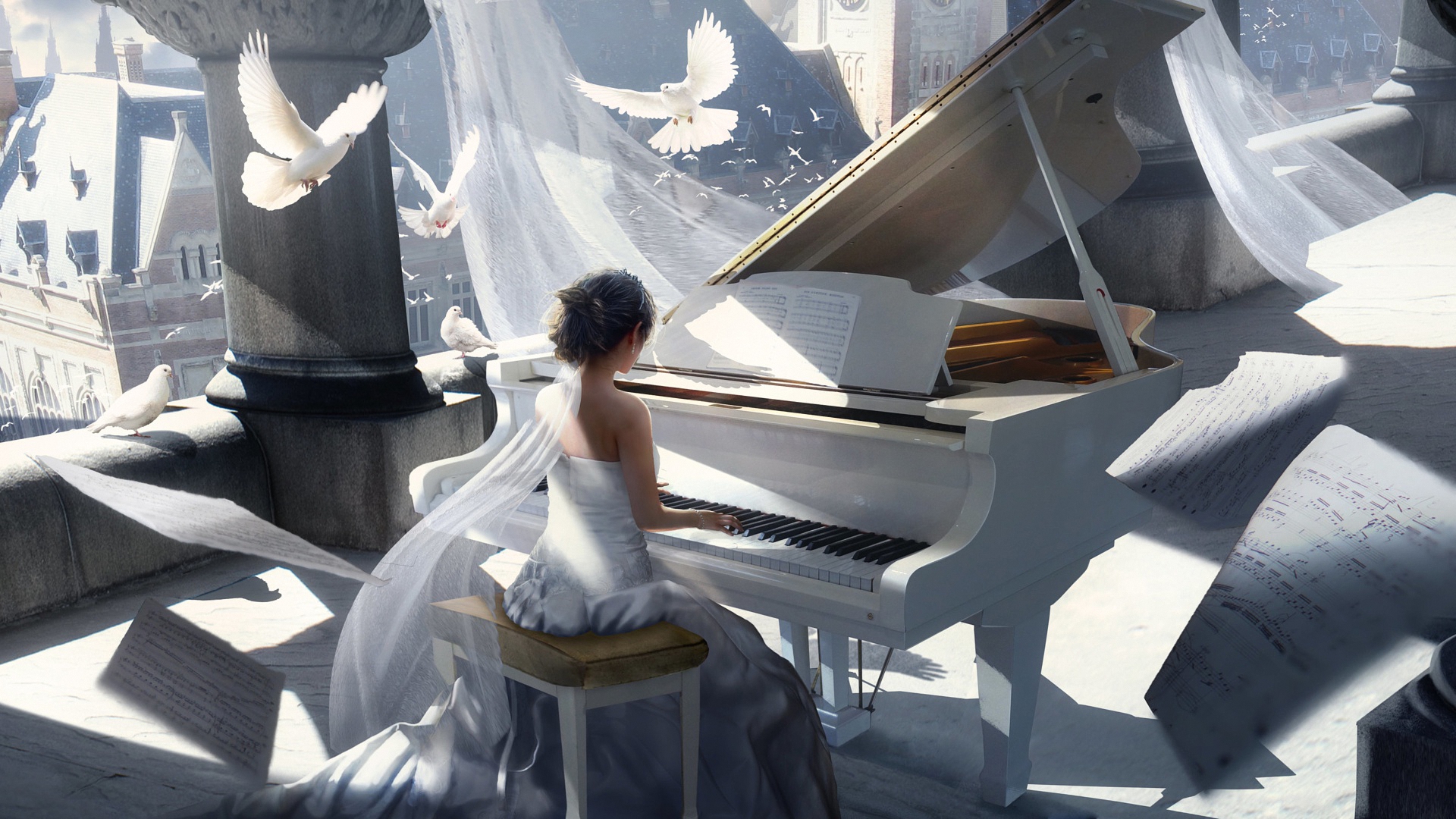 Duchess Plays Piano