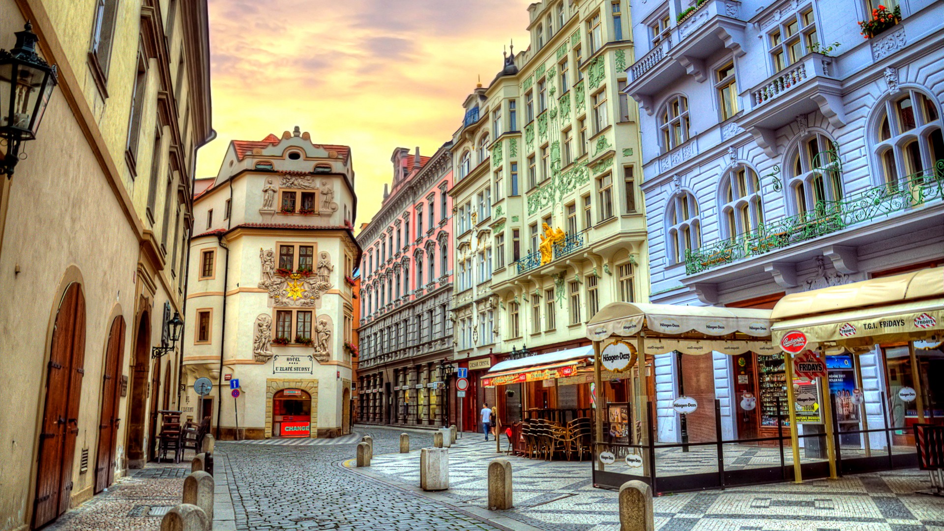 прага, улица, чехия