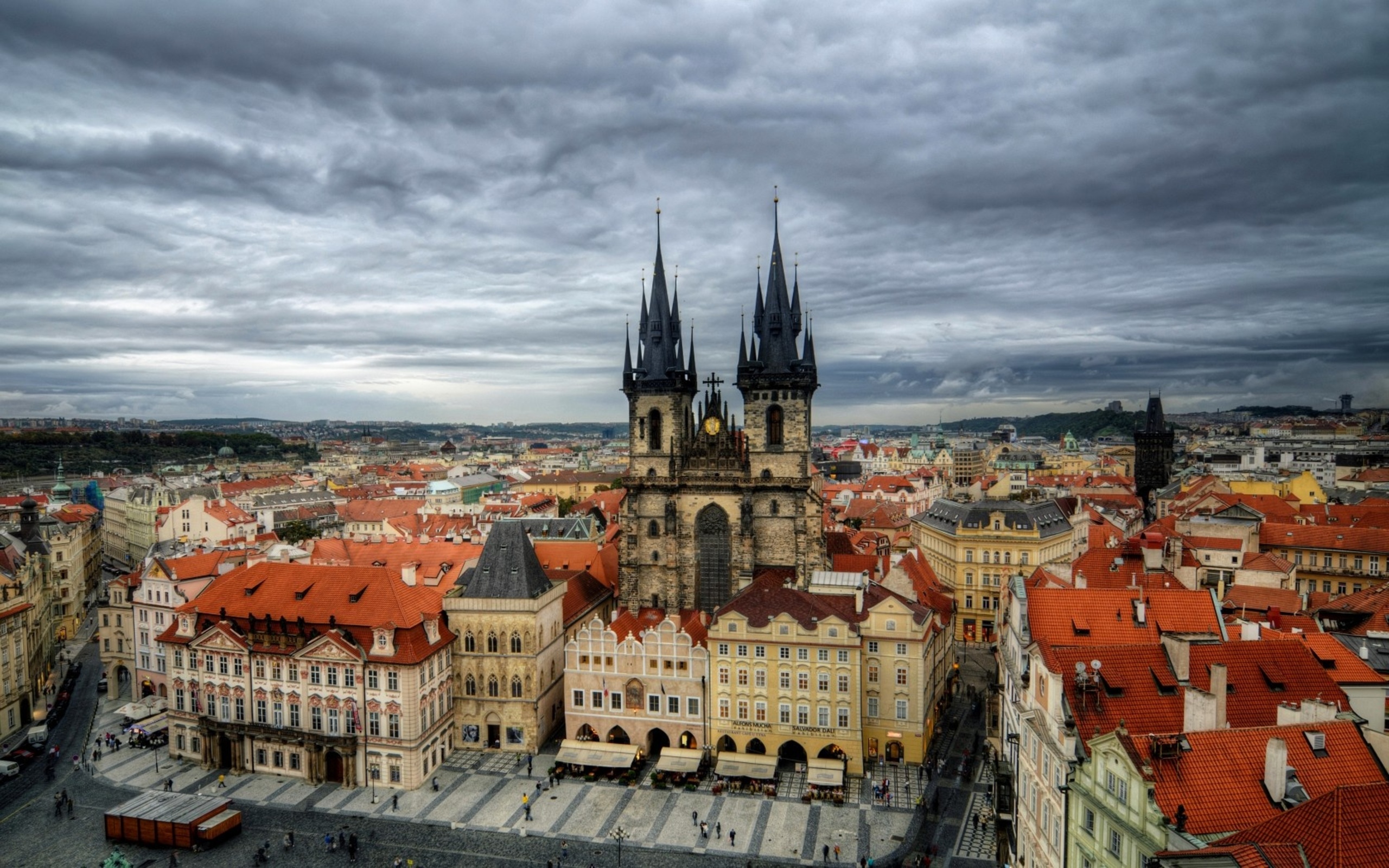страны архитектура Прага Чехия ночь бесплатно