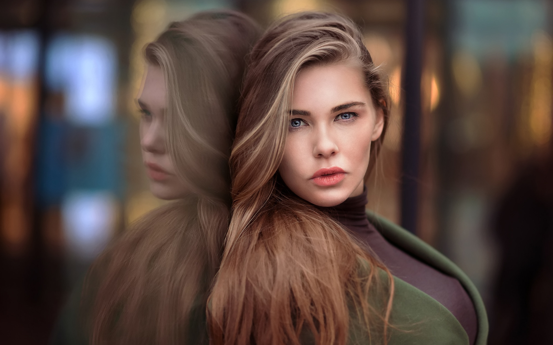 стекло, голубое