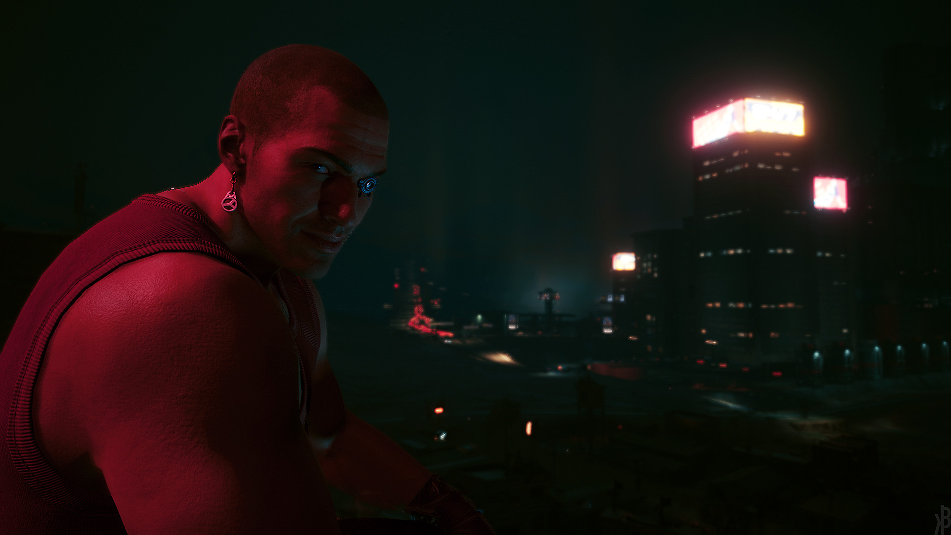 киберпанк, река, подопечная