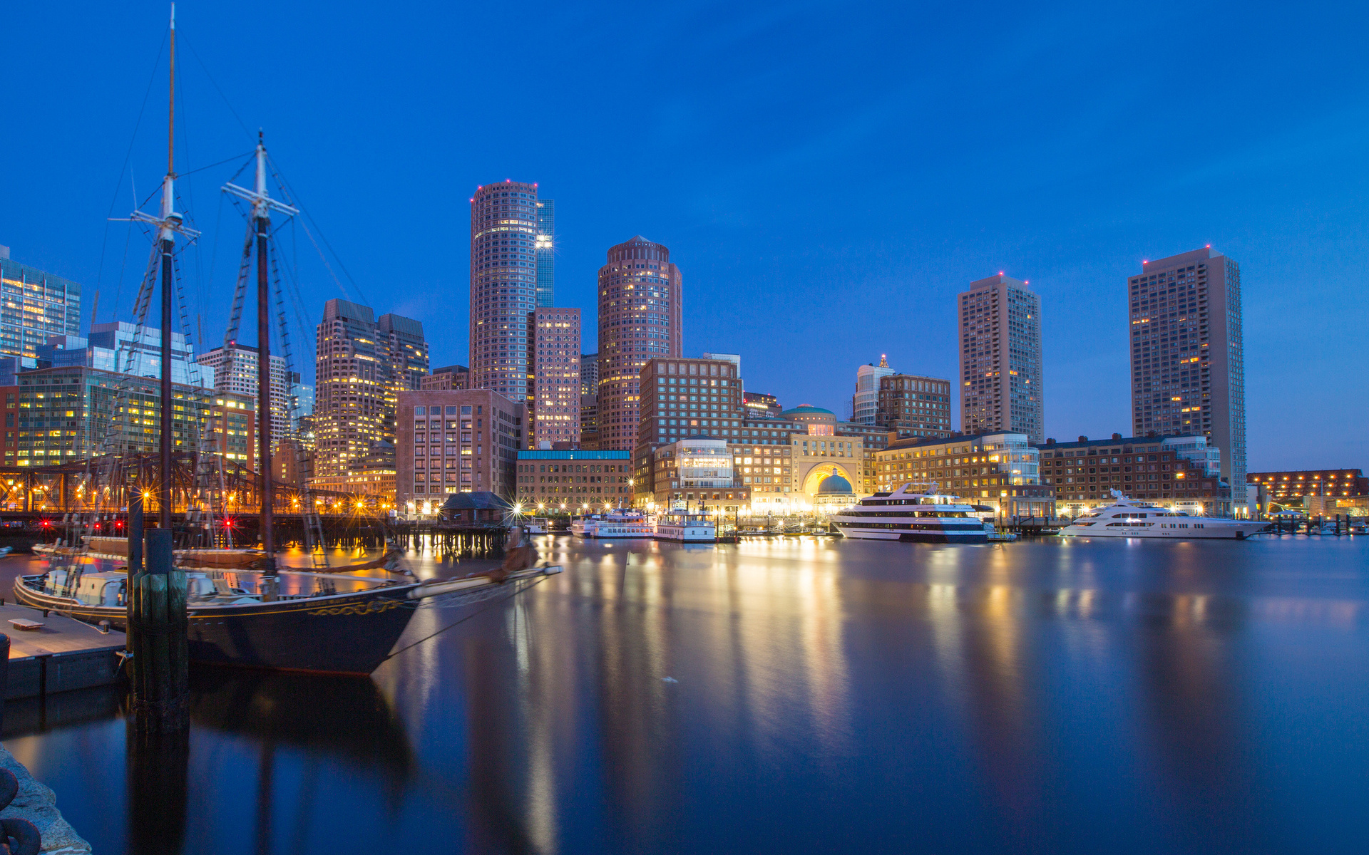 boston, bay, яхты