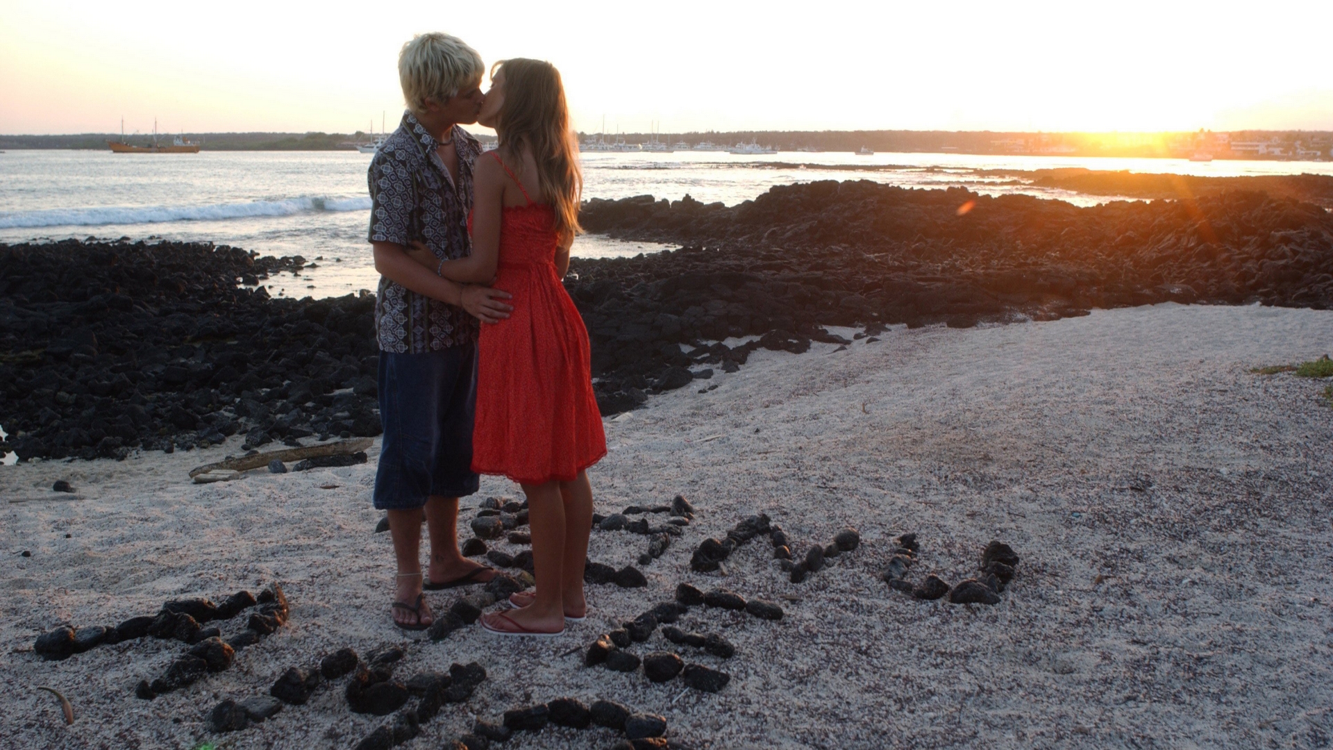 amor, beijos, parede