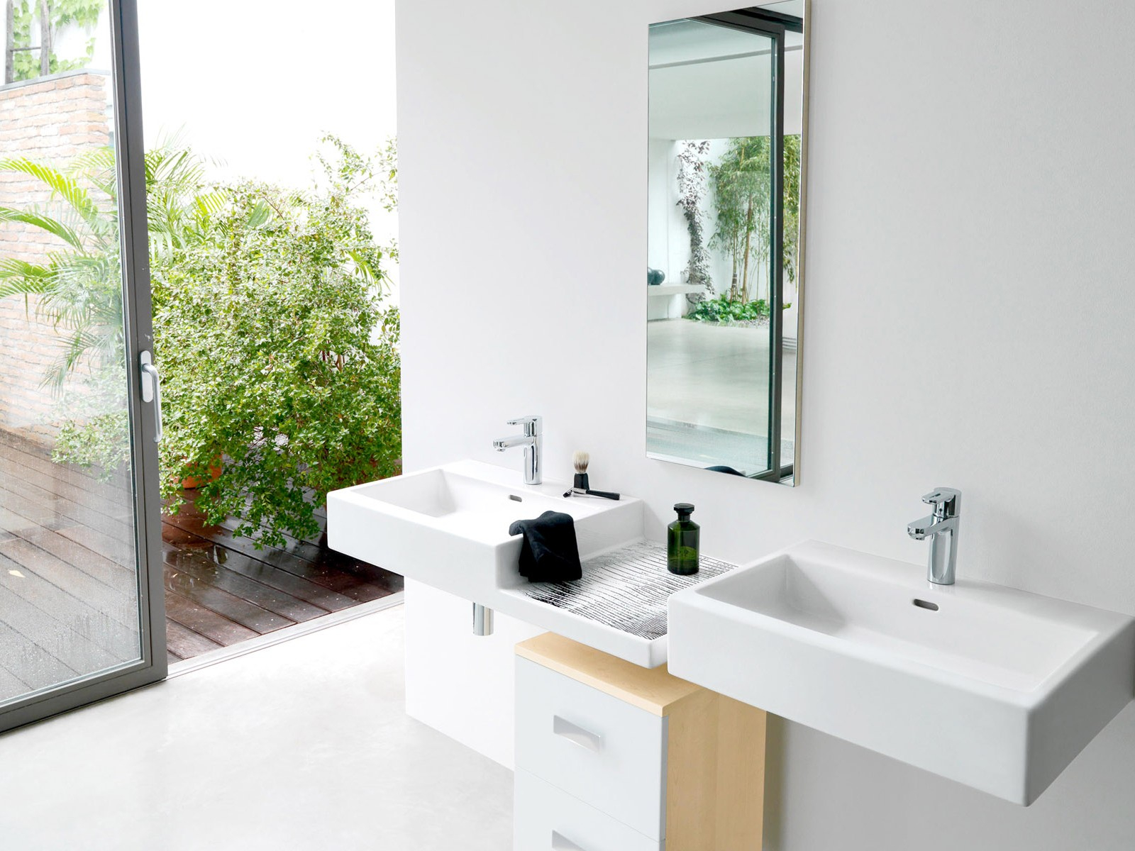 ванная, зеркало, умывальник,