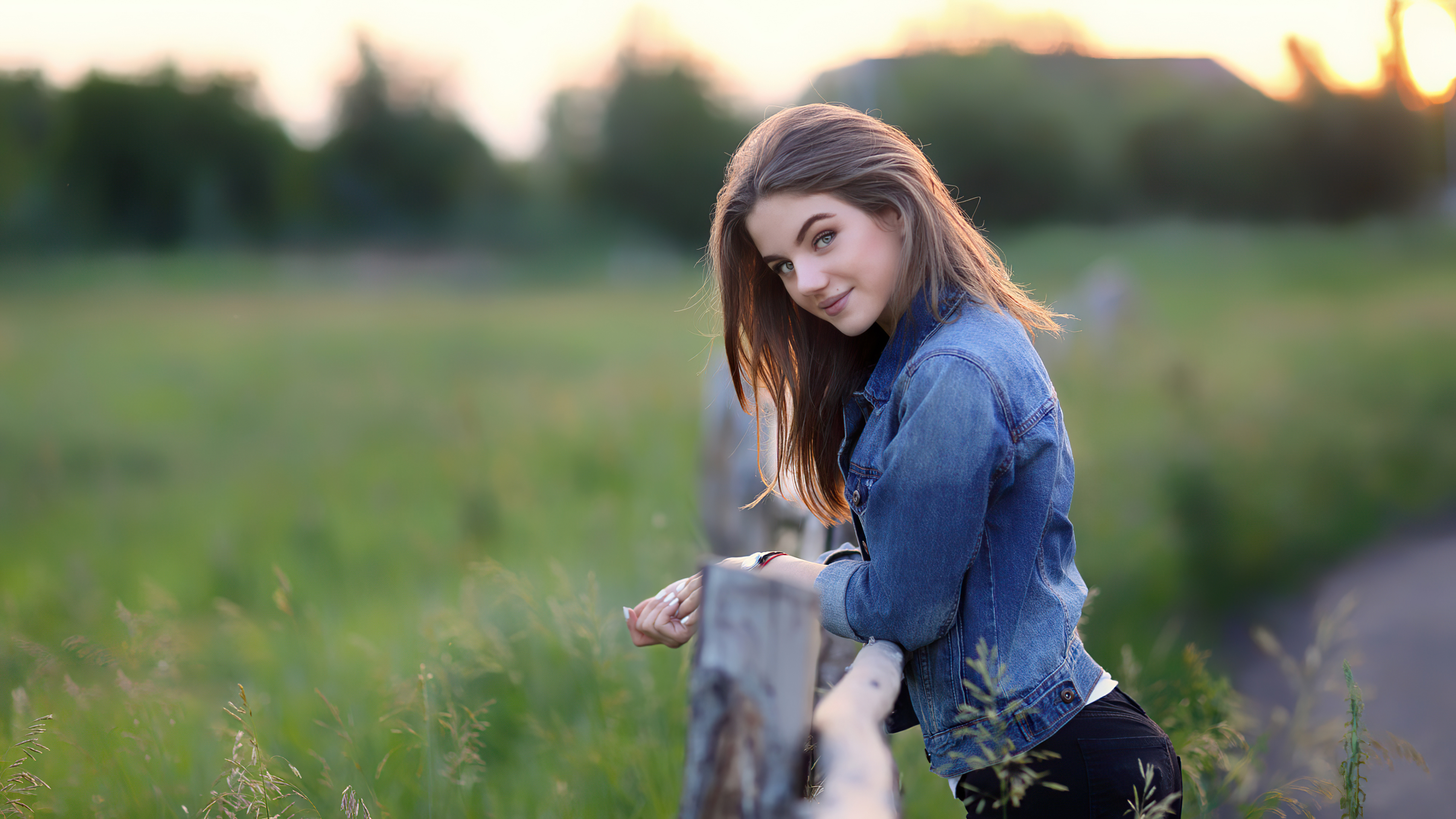 девушка, природа, фон