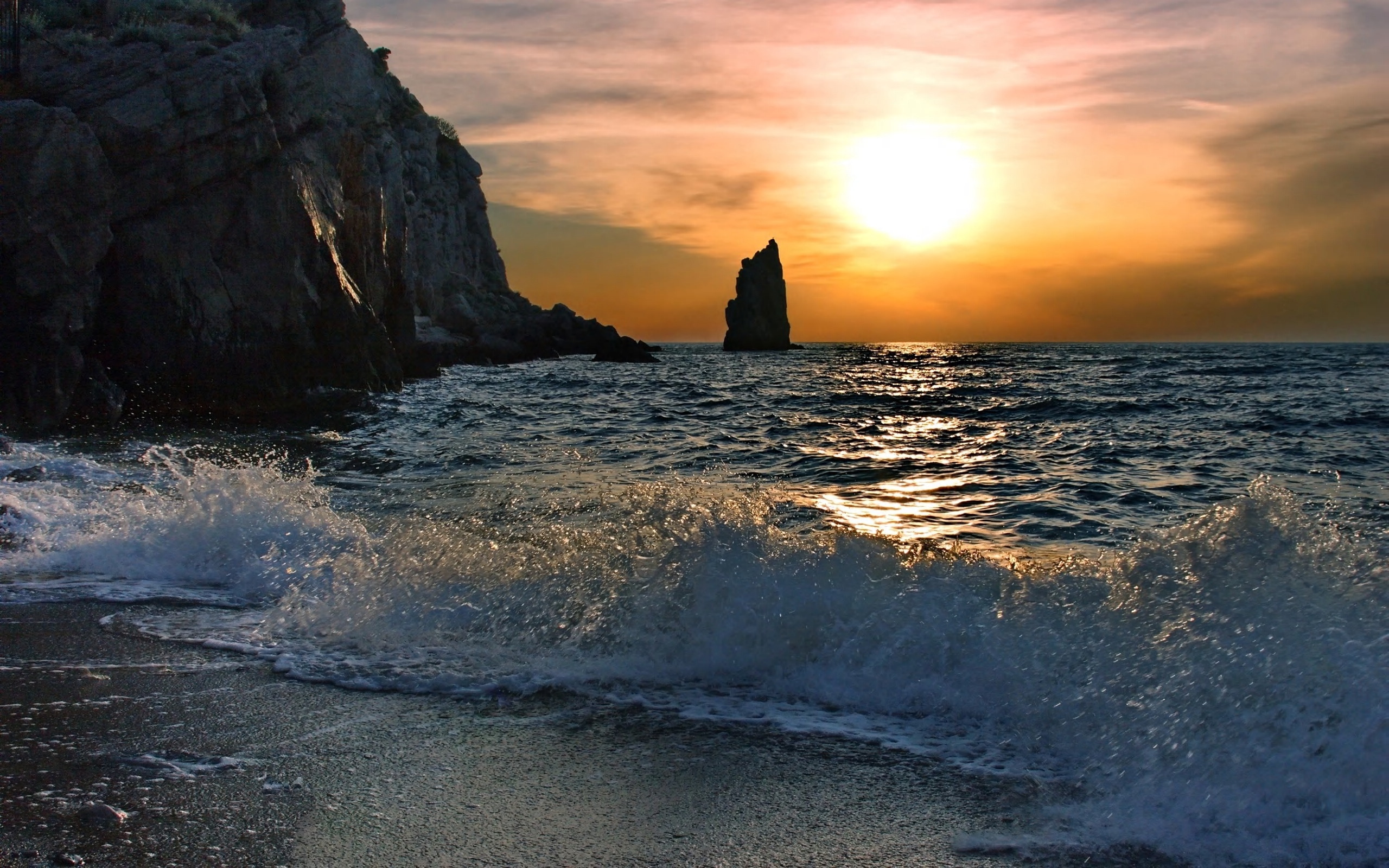 вода, брызги, море