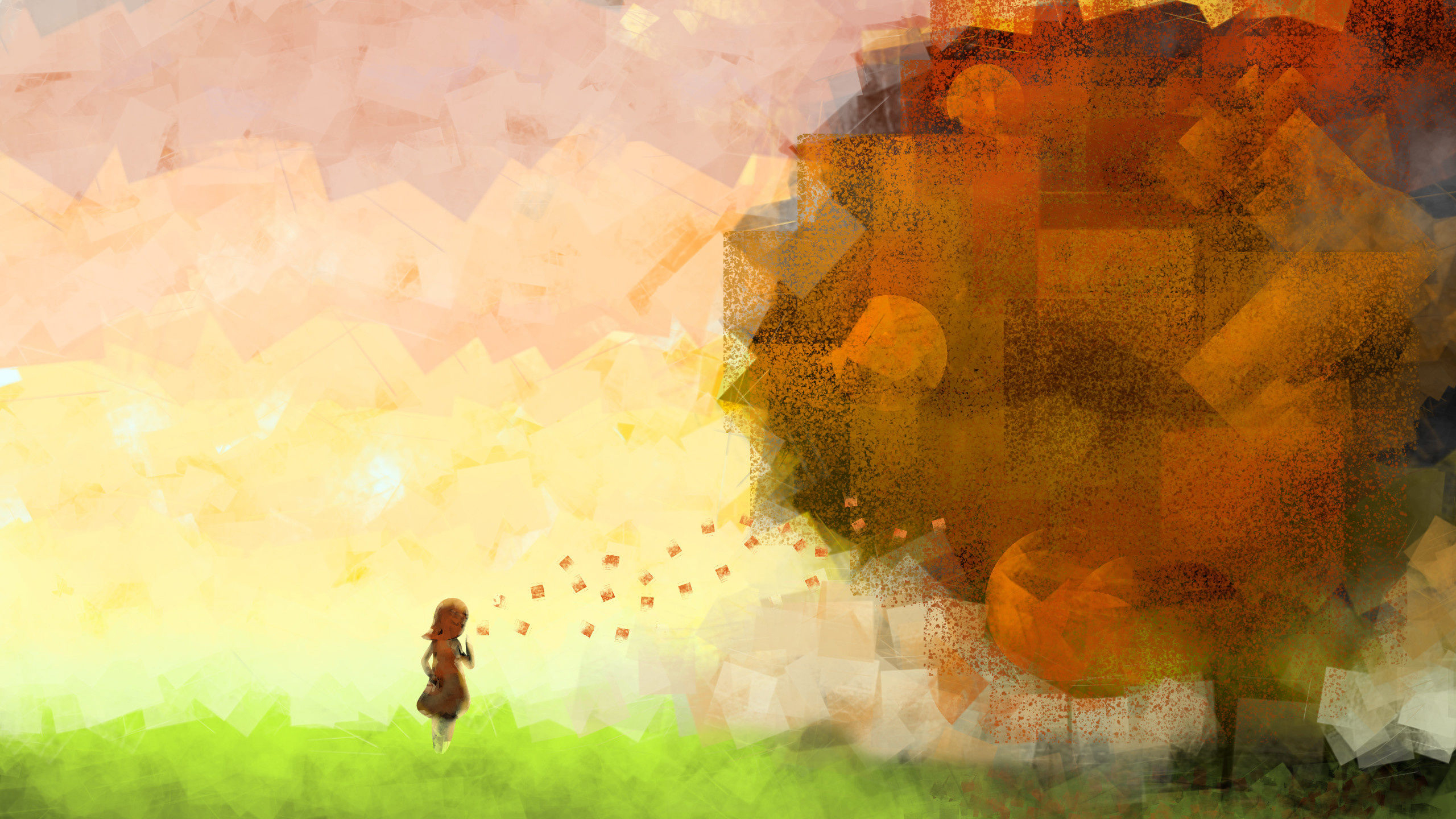 осень, девочка