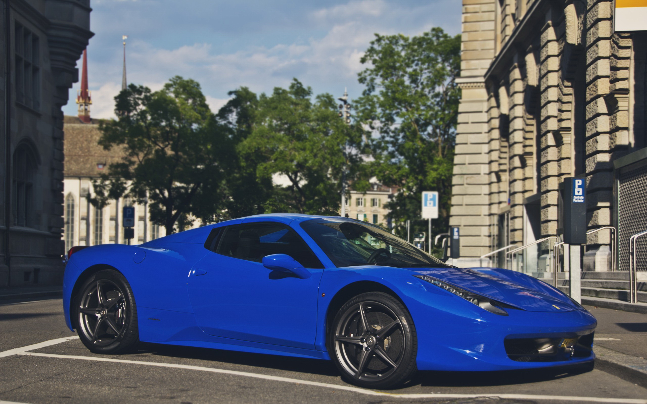 ferrari, italia, синий