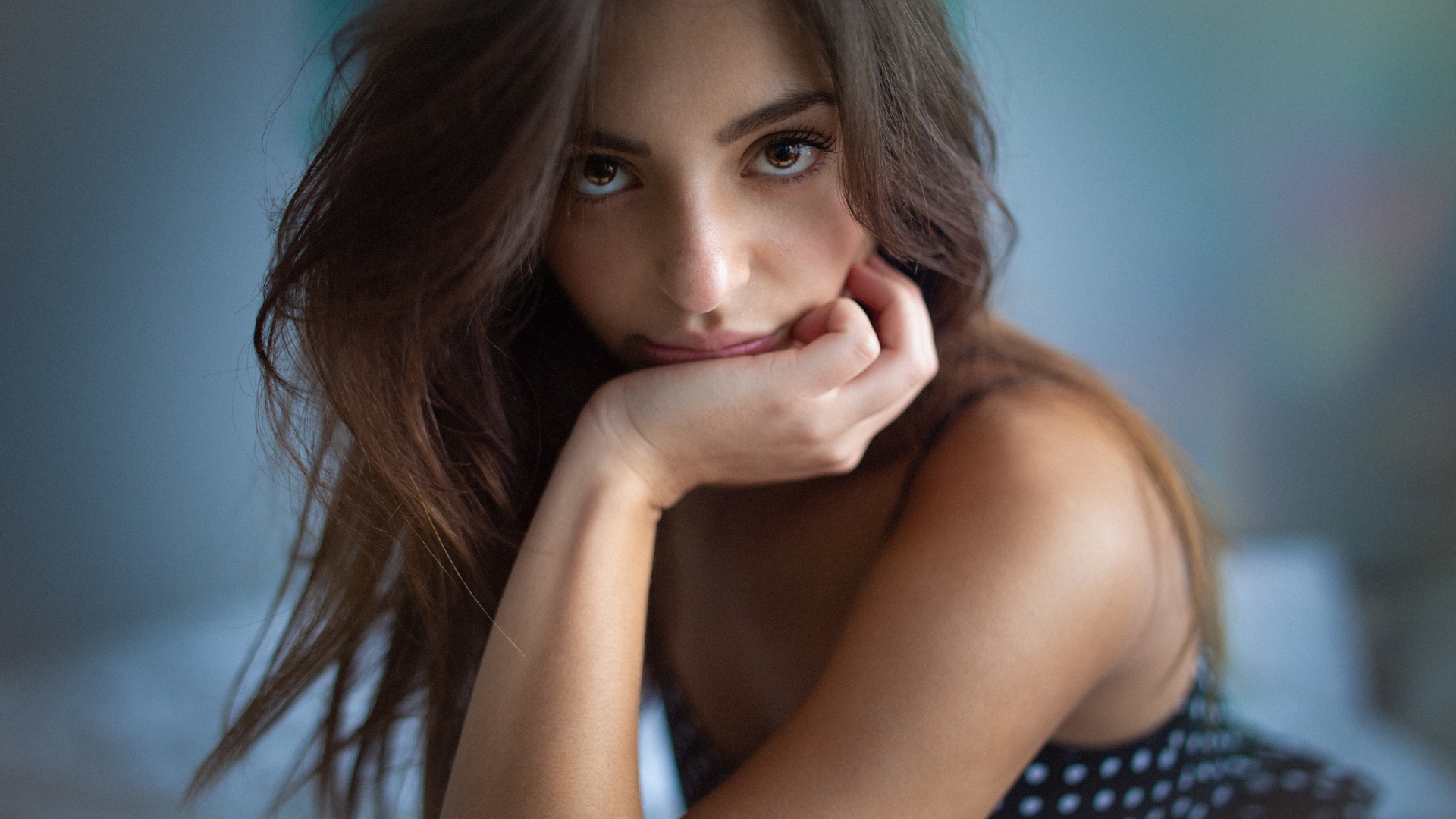 браун, волосы, модель