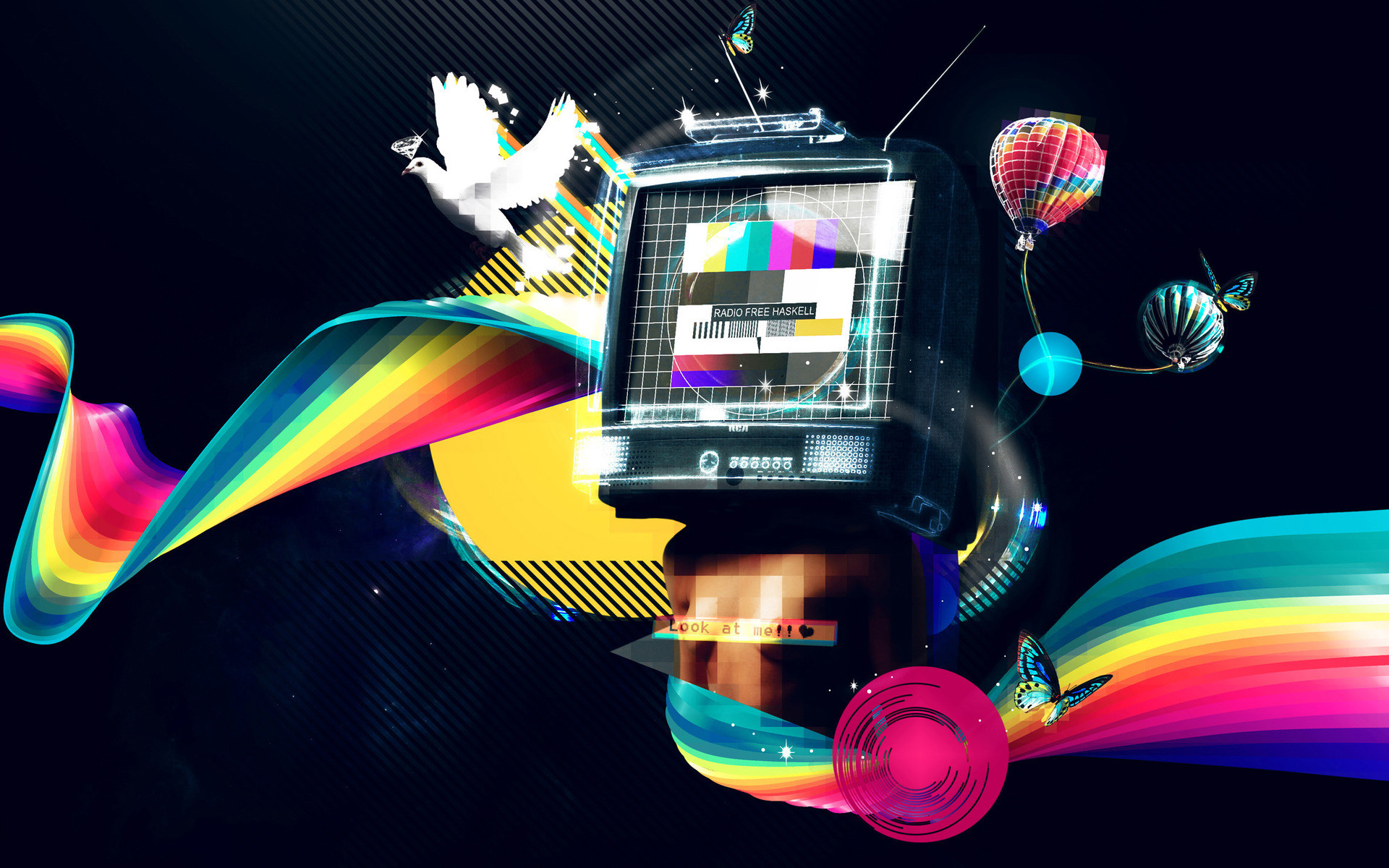 яркие, краски, абстракция