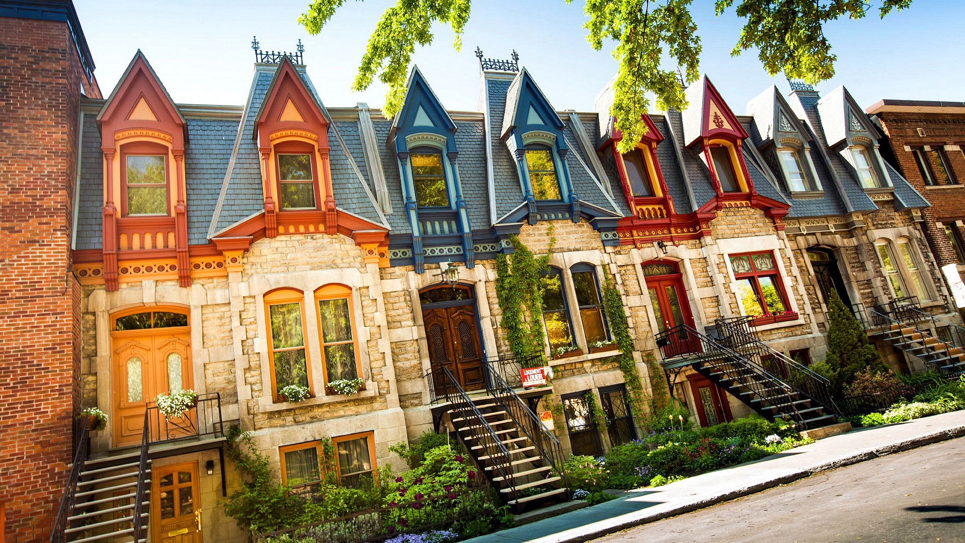 montreal, casa, pantalla