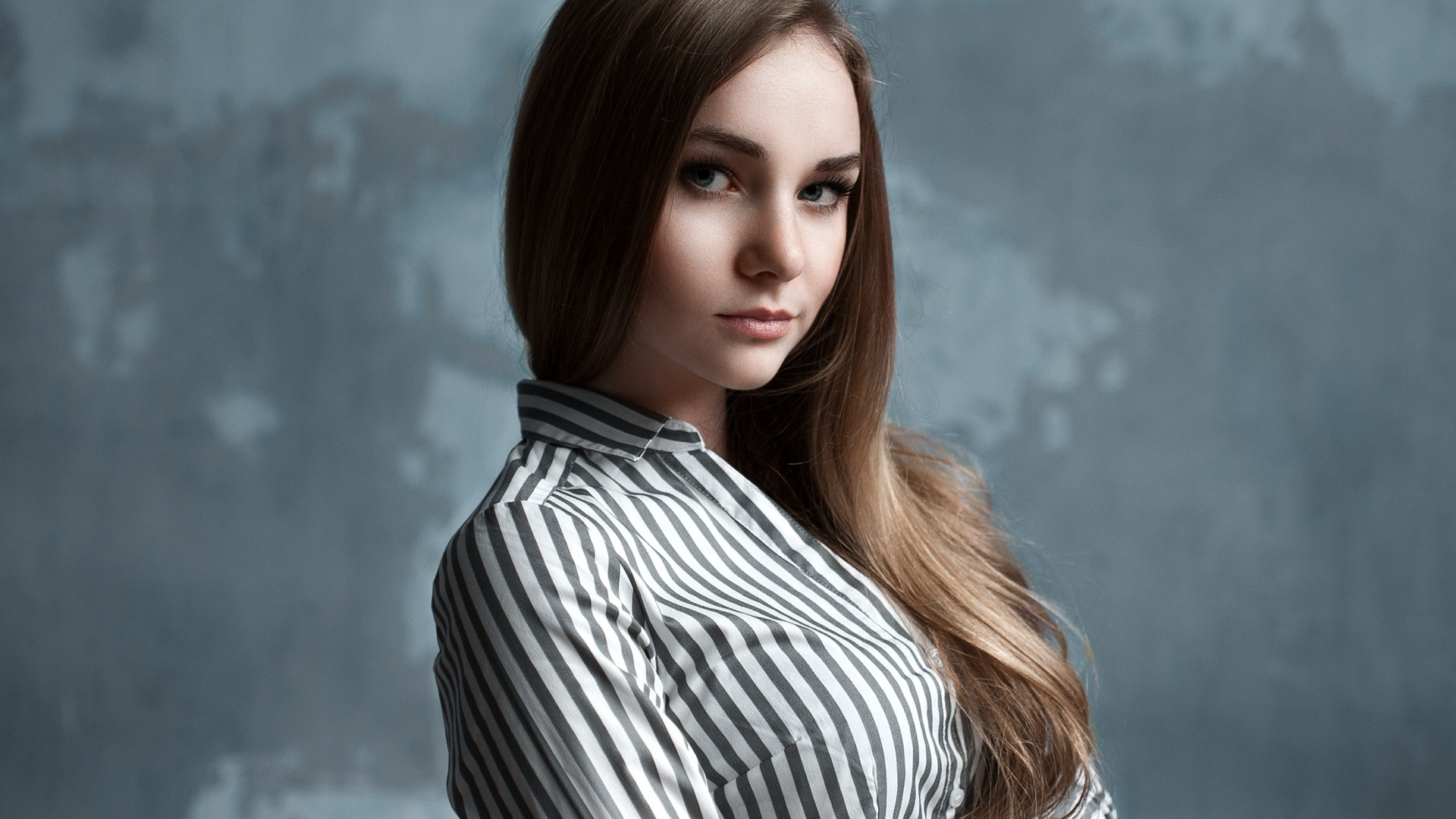 портрет, женщина, простой