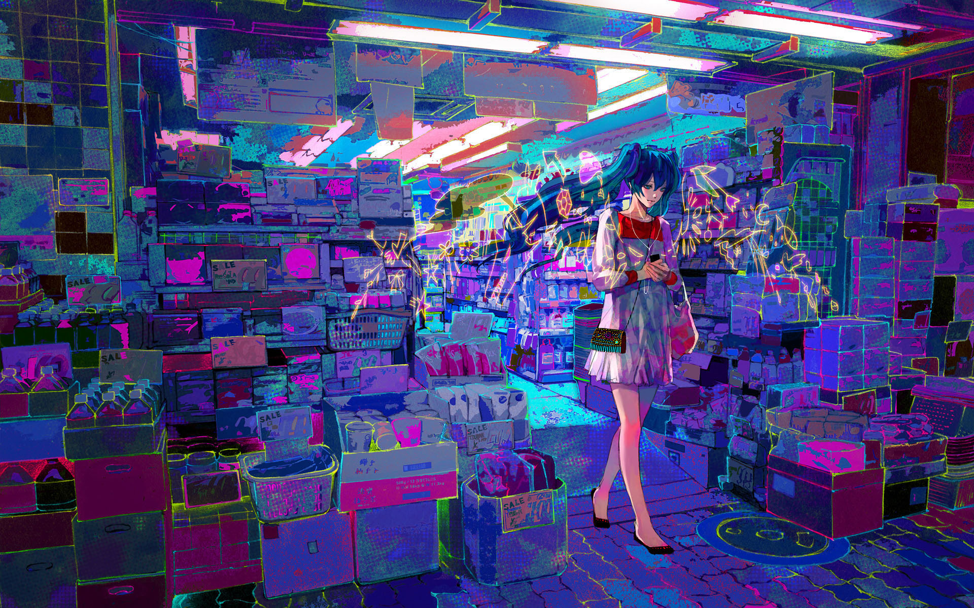 обои, miku