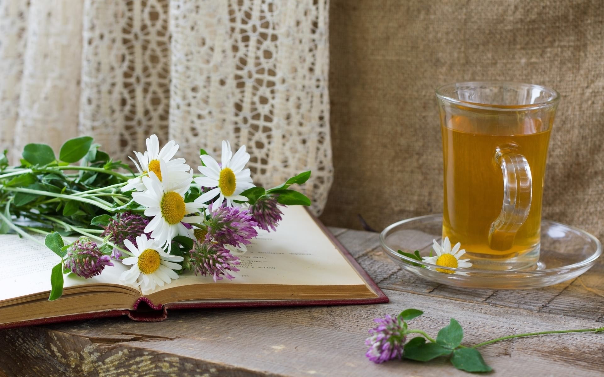 чай, блюдце, книга