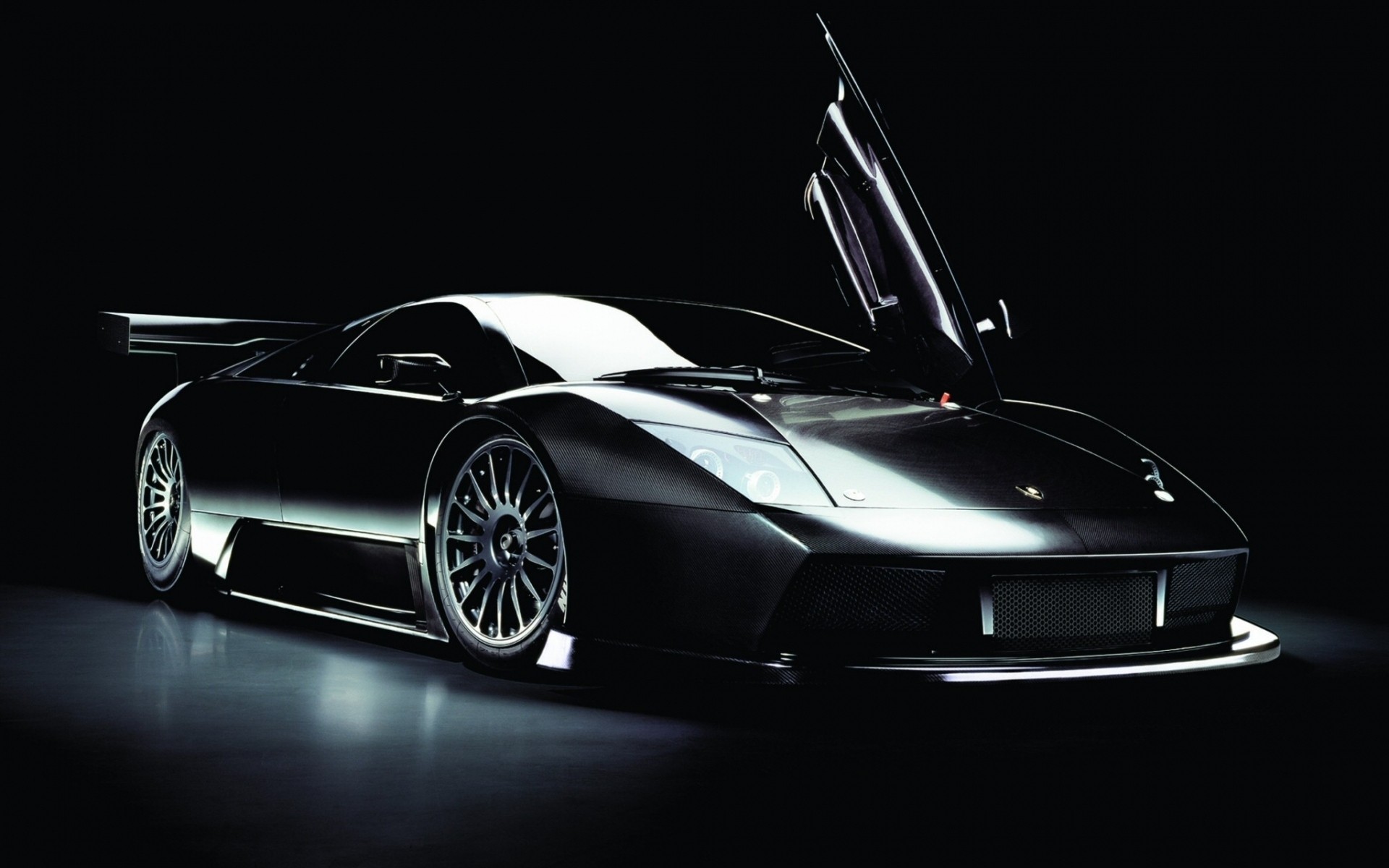 lamborghini, черные, автомобили