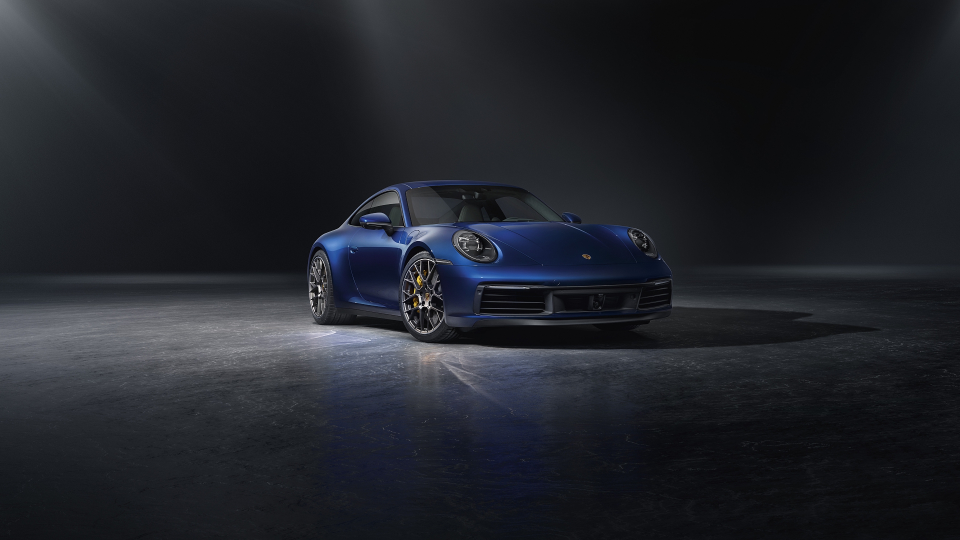 porsche, carrera, синий