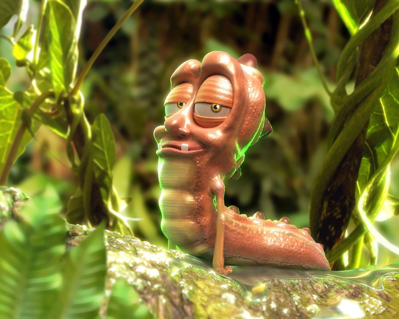 червяк, человек, рендеринг