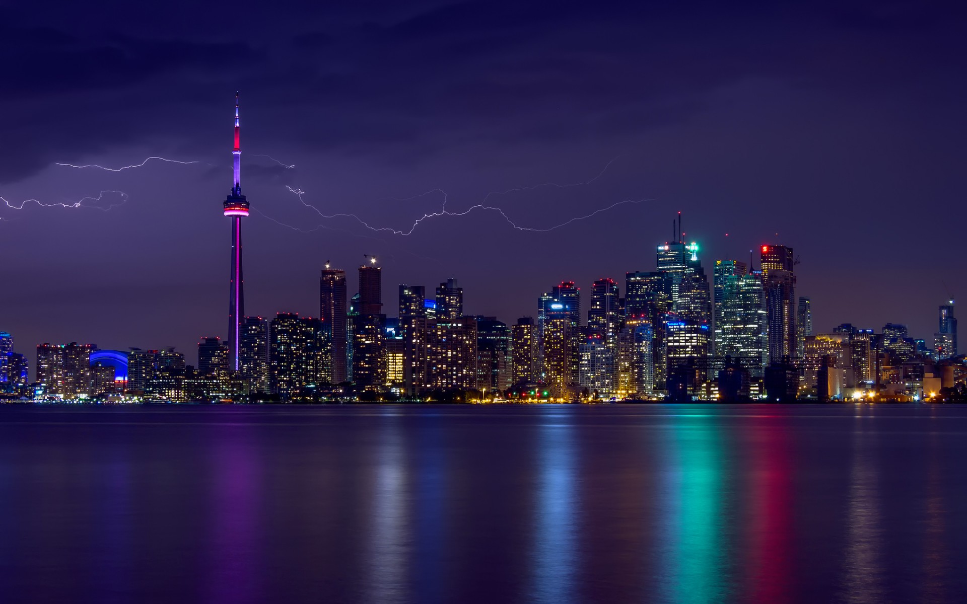 toronto, ночь, небо