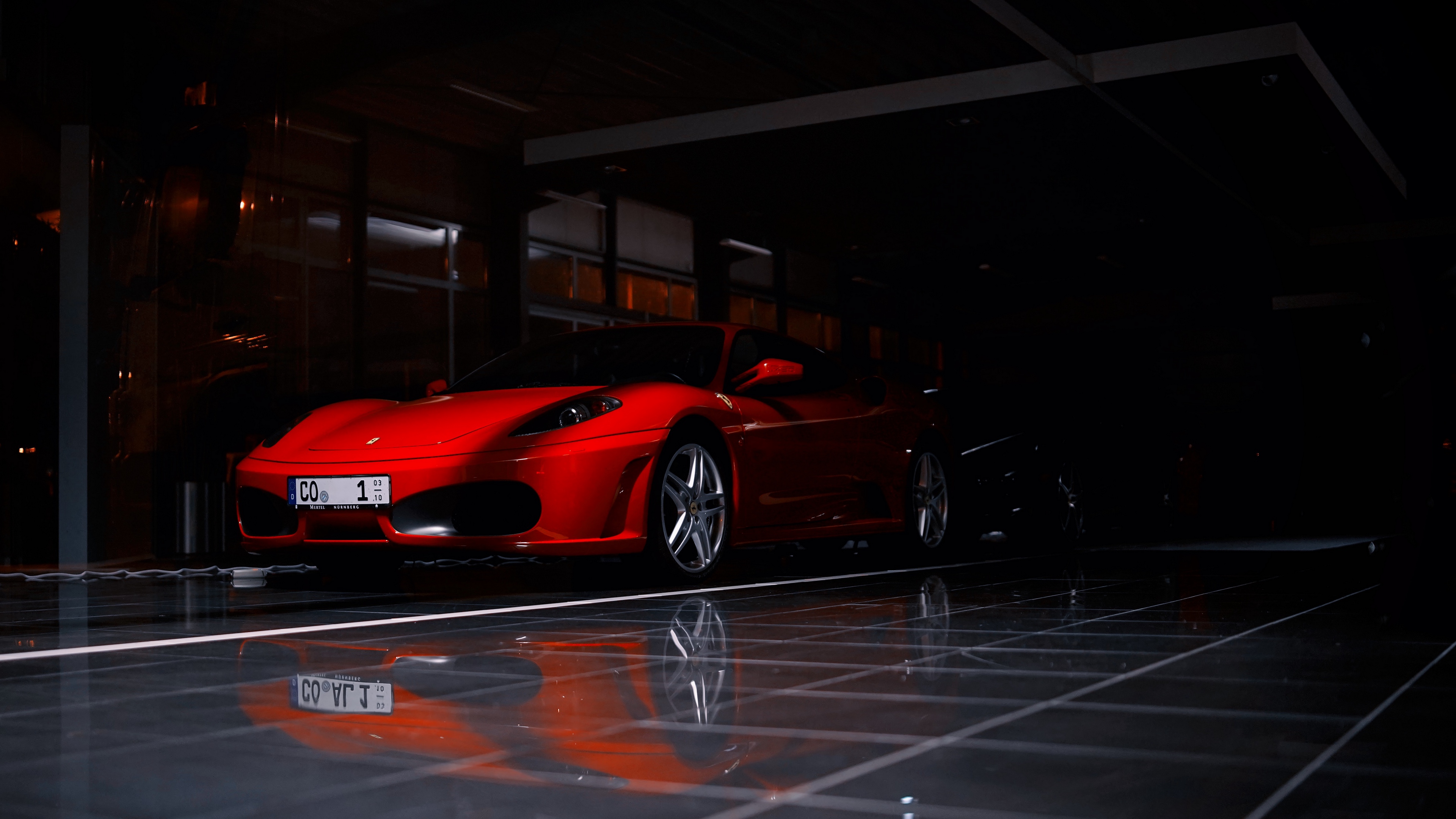 ferrari, red, auto