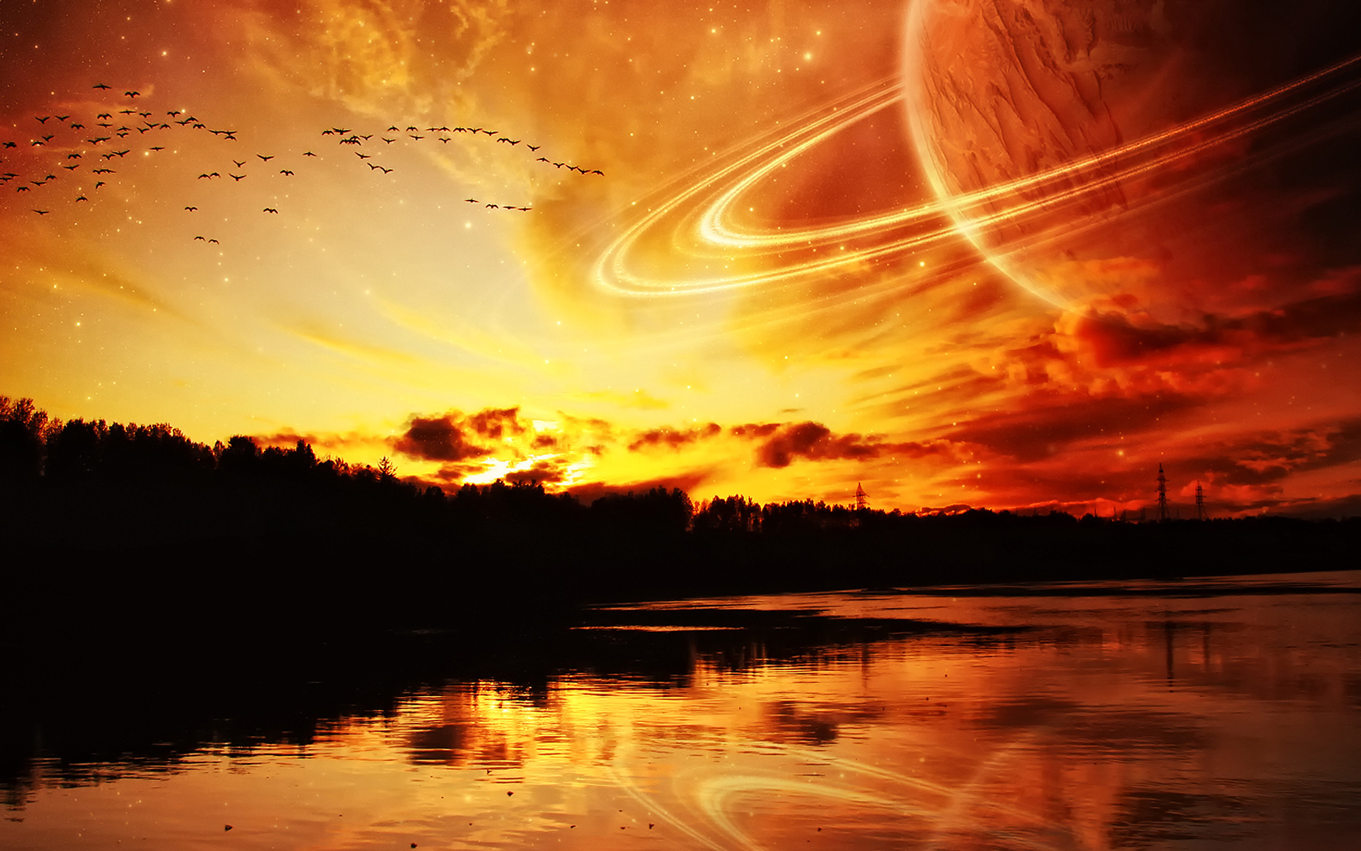 kosmos, planeta, more