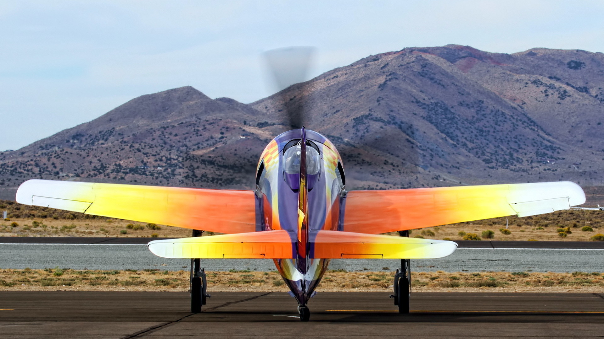 аэроплан, оранжевый