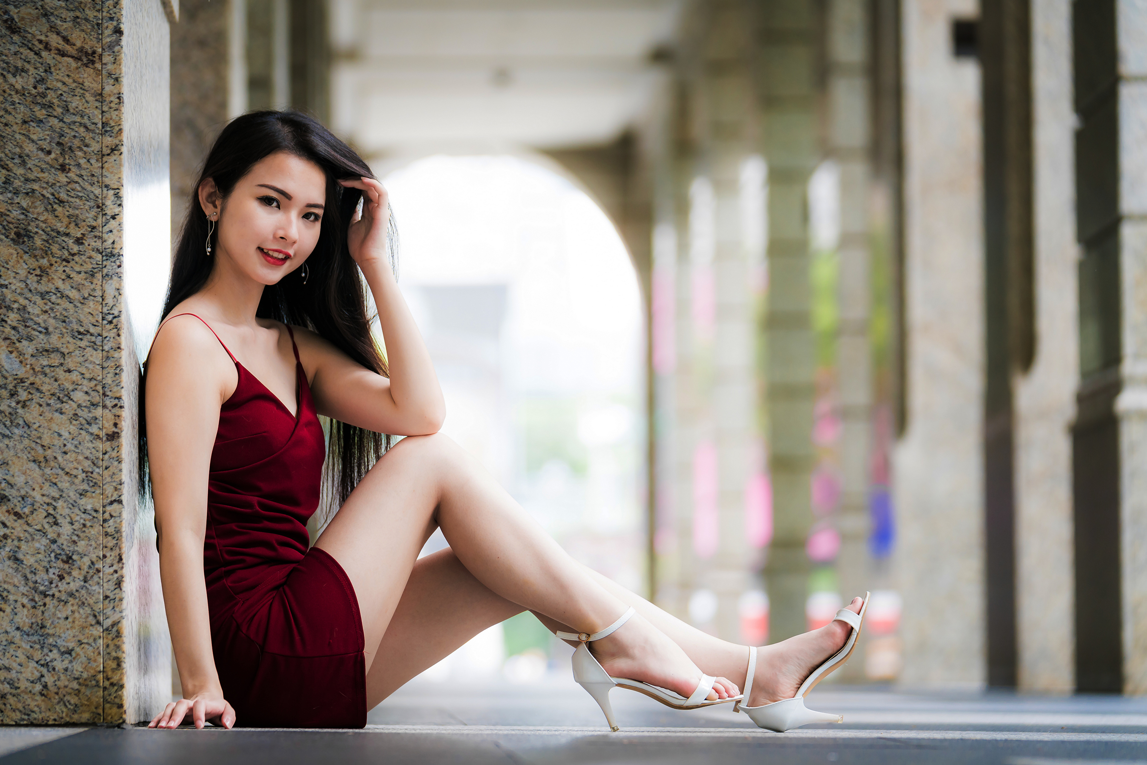 asian, каблук, модель