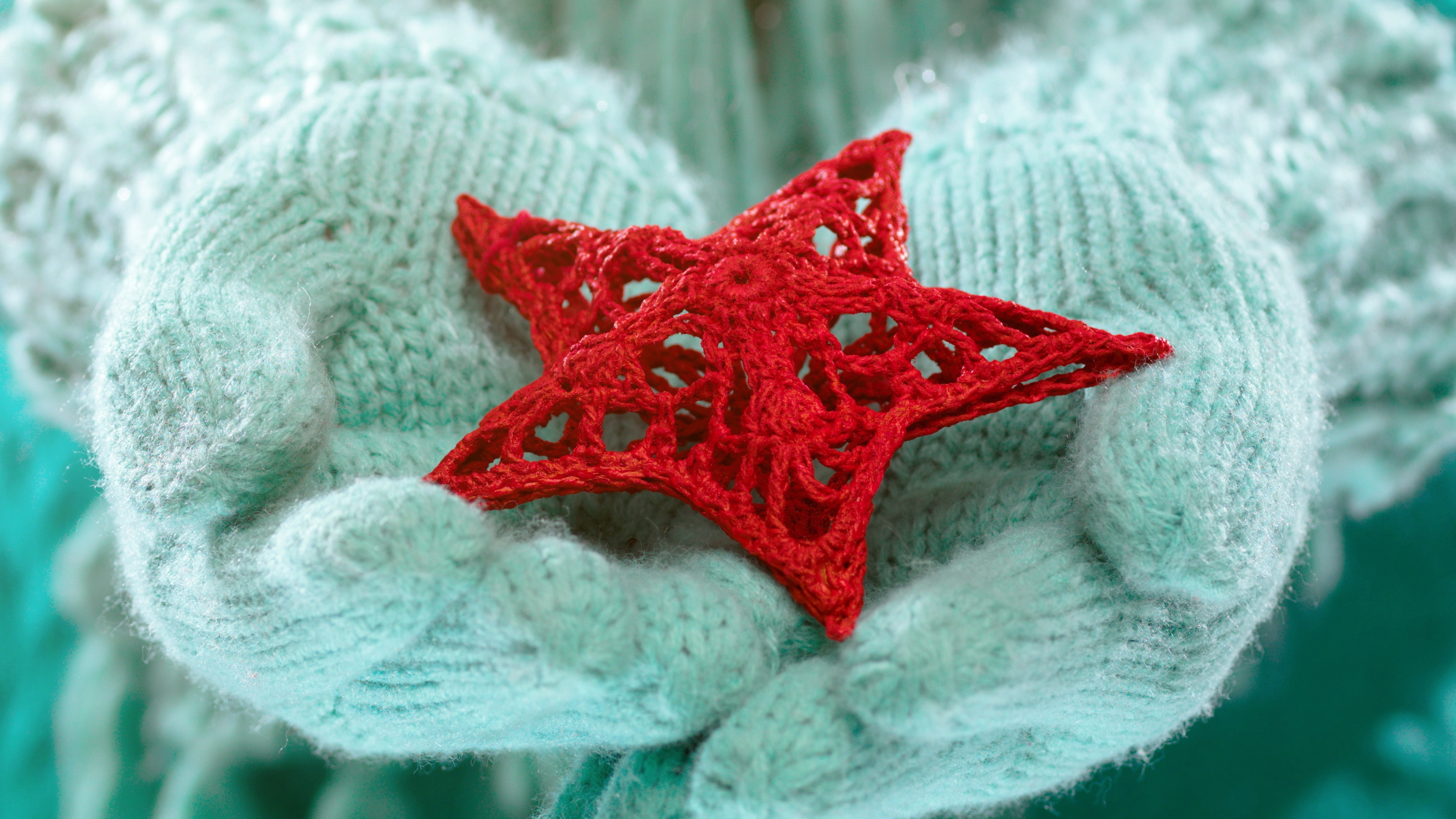 star, crochet, перчатка