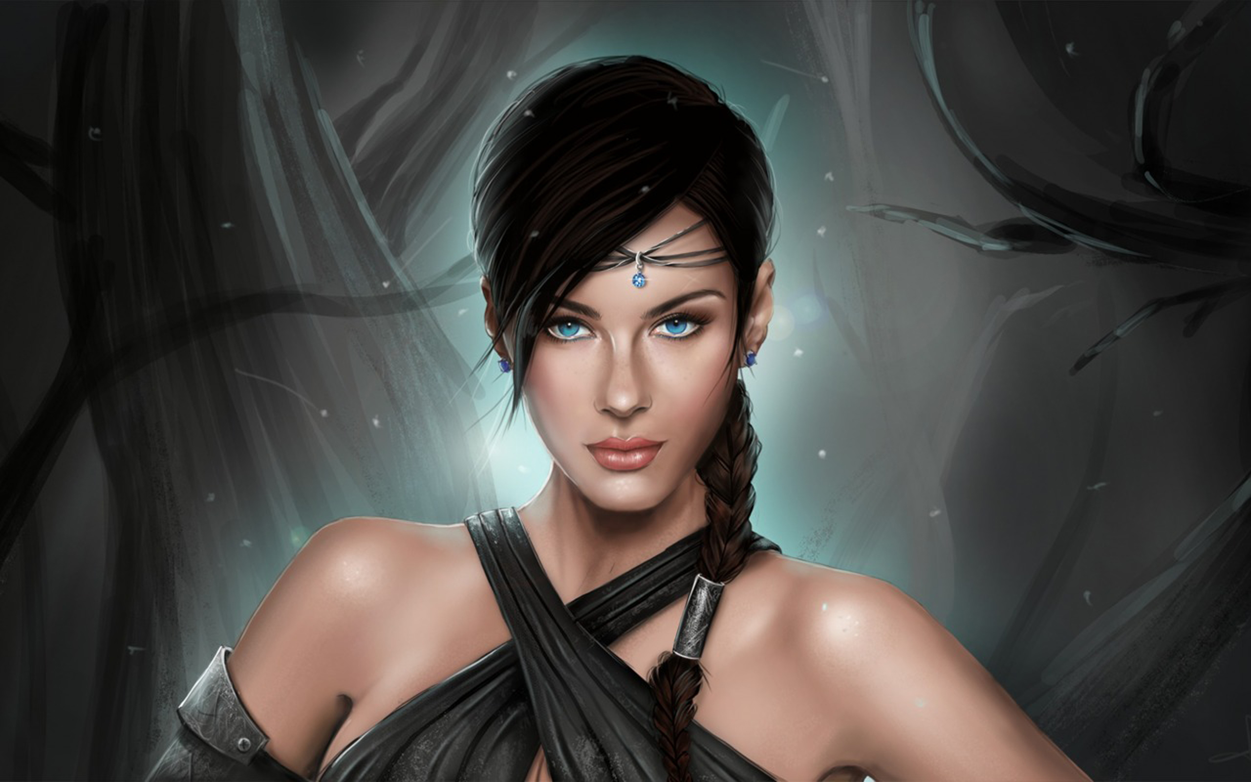 фантазия, голубые, глаза