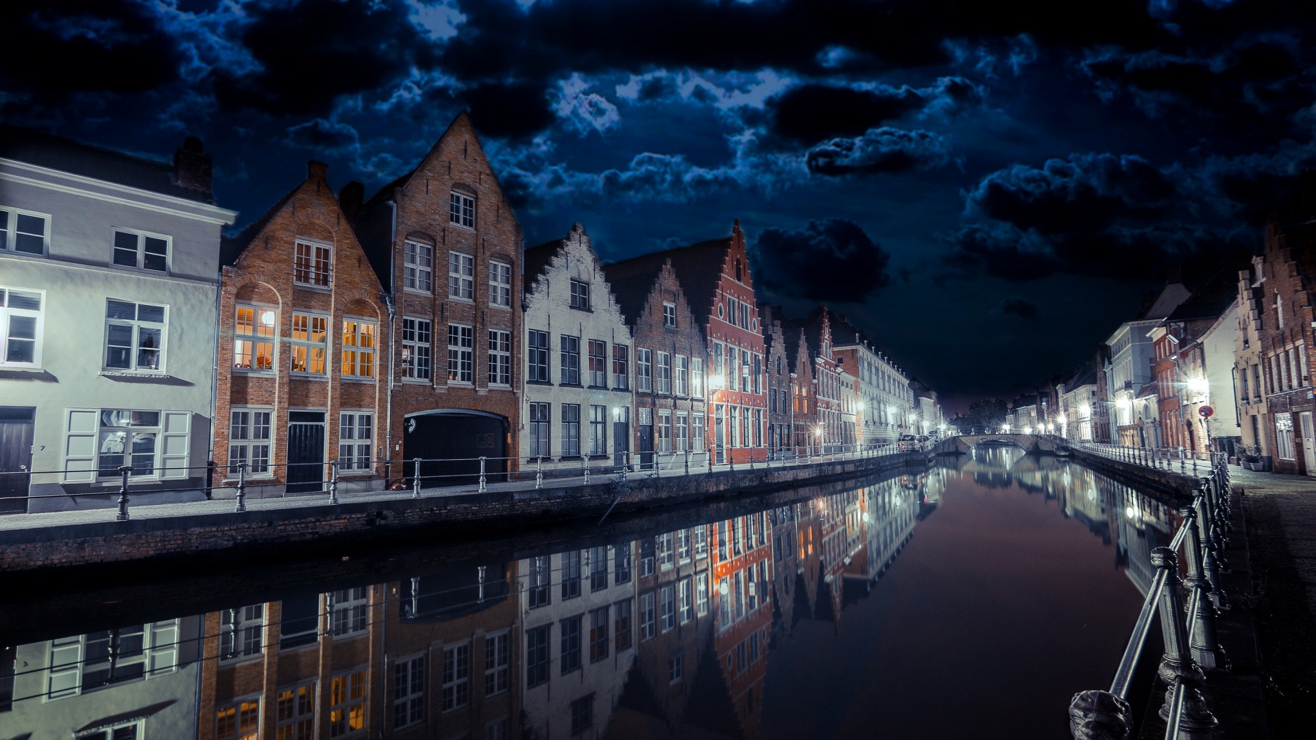 ночь, город, desktop