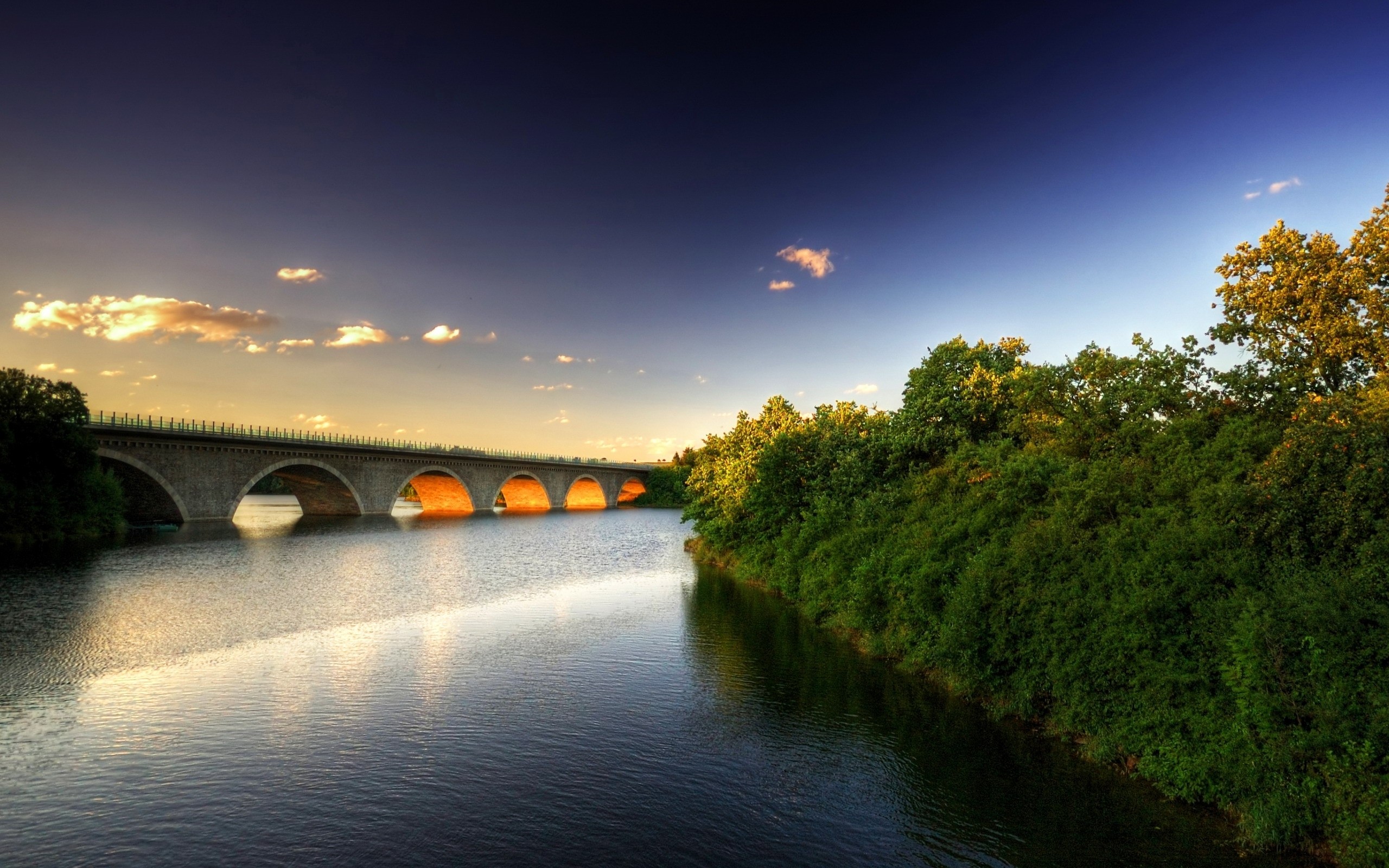 природа река мост загрузить