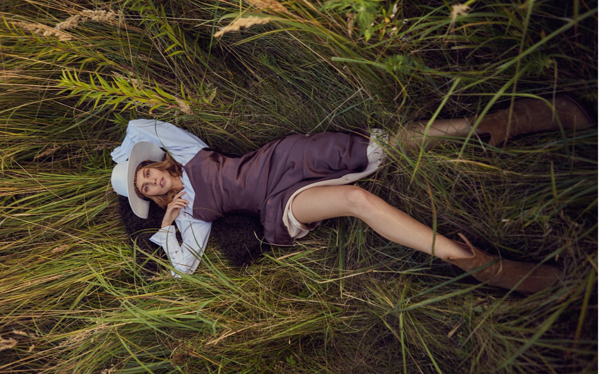 красивый, лицо, природа