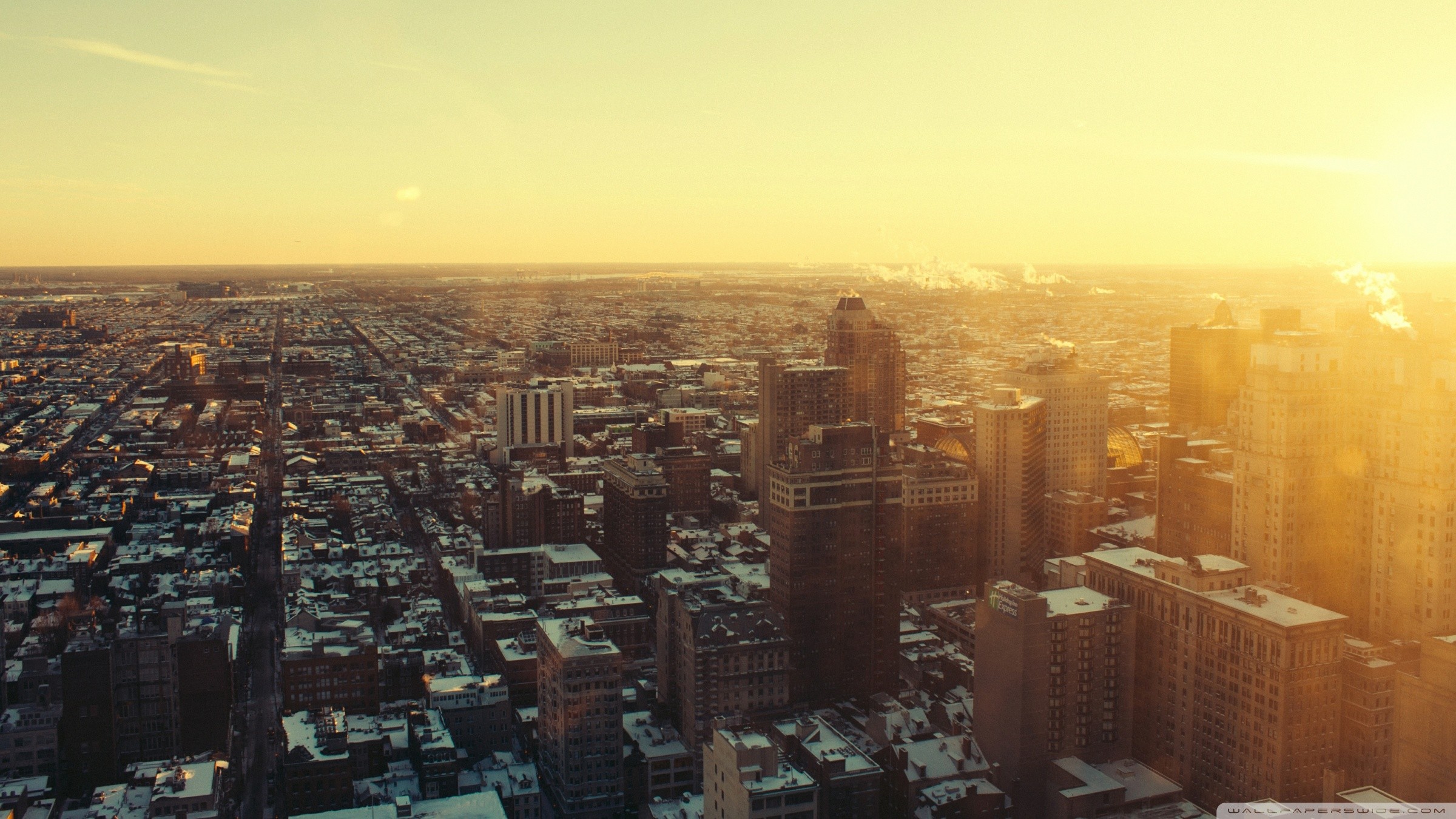 город, восход, пост