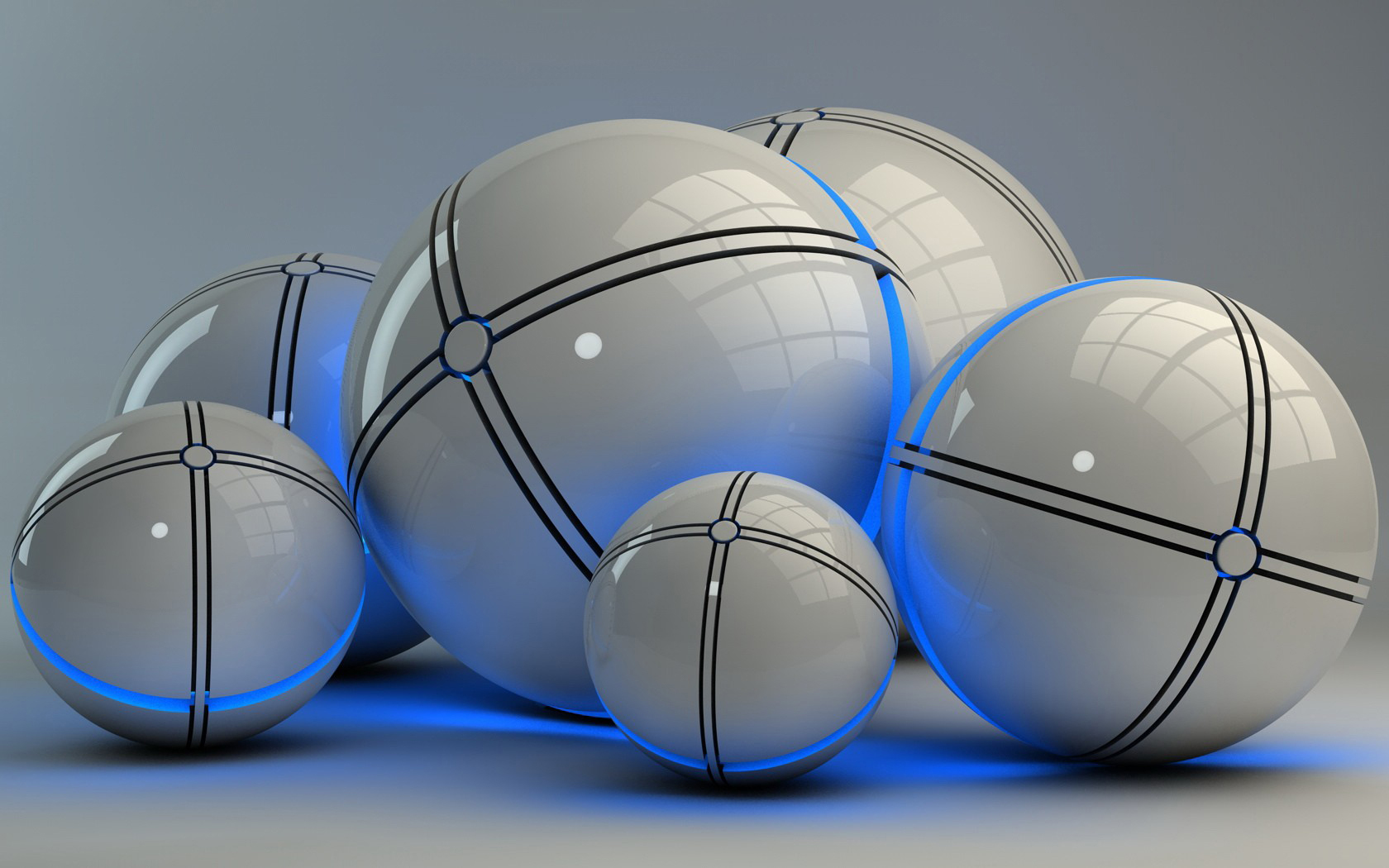 голубой, светящийся