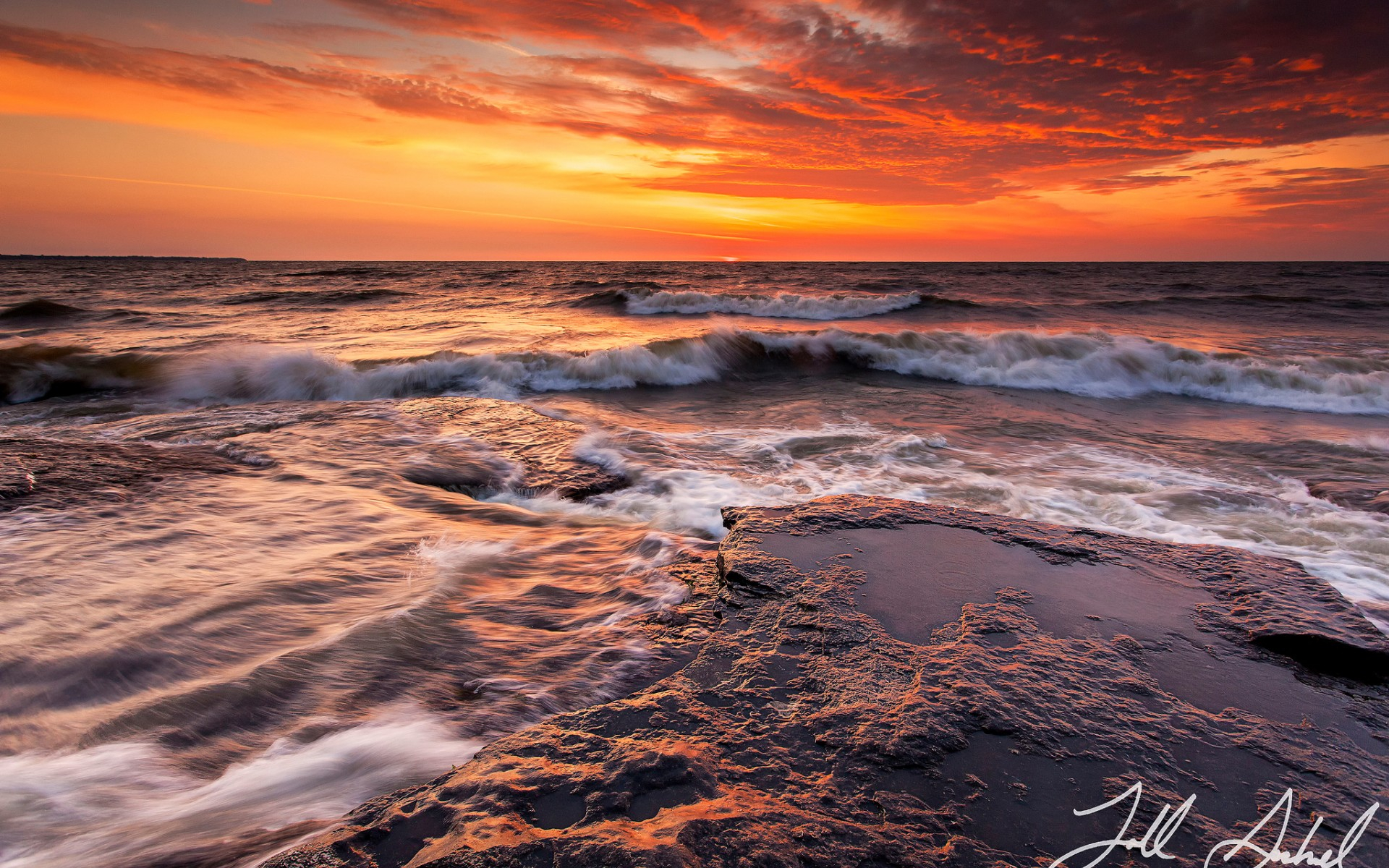 осень, море, природа