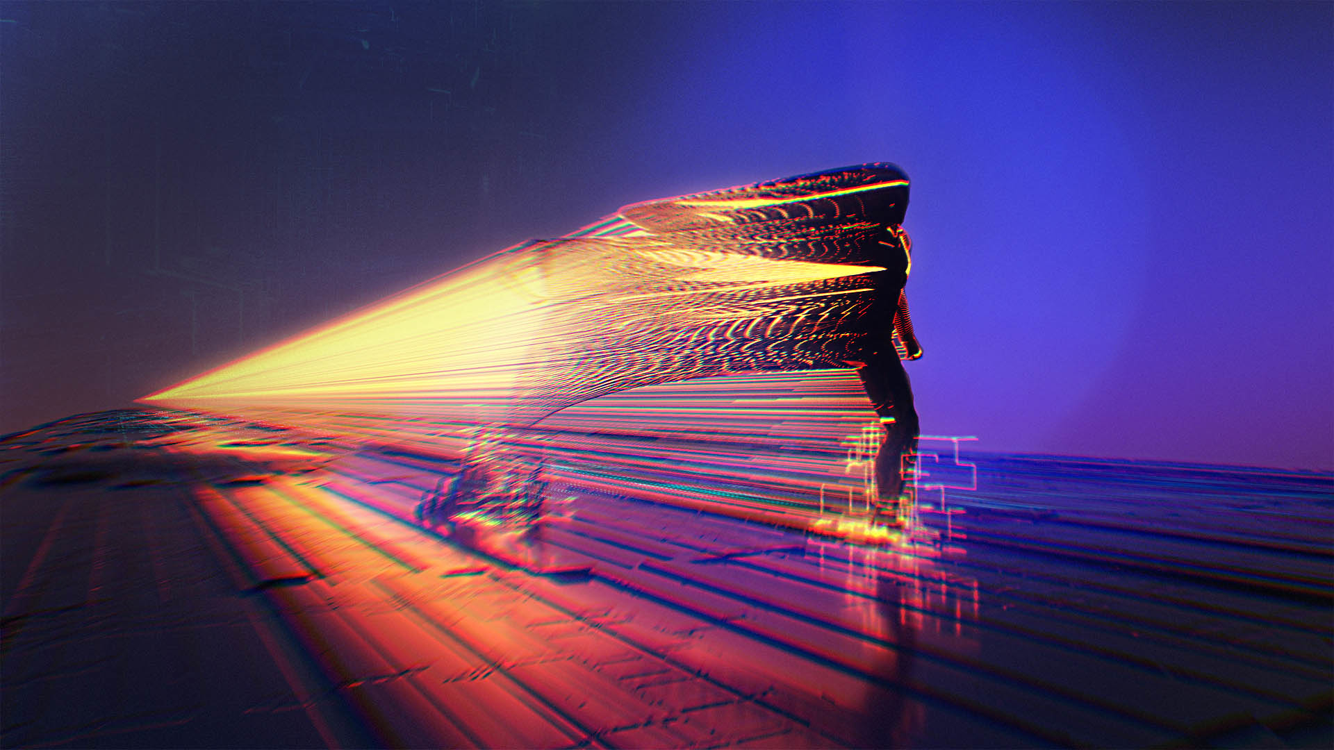 tron, ночь, run