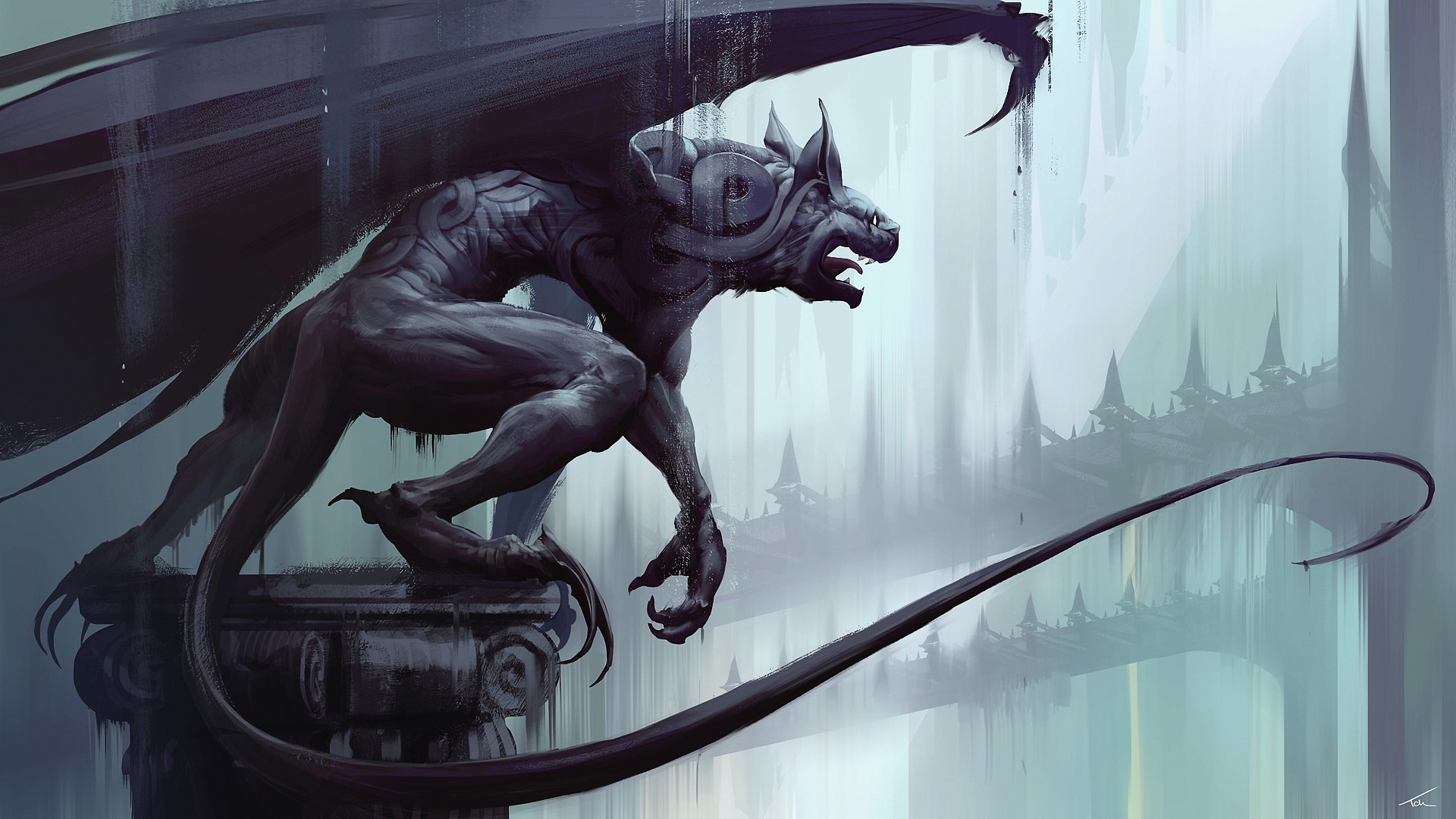 gargoyle, искусство, тварь