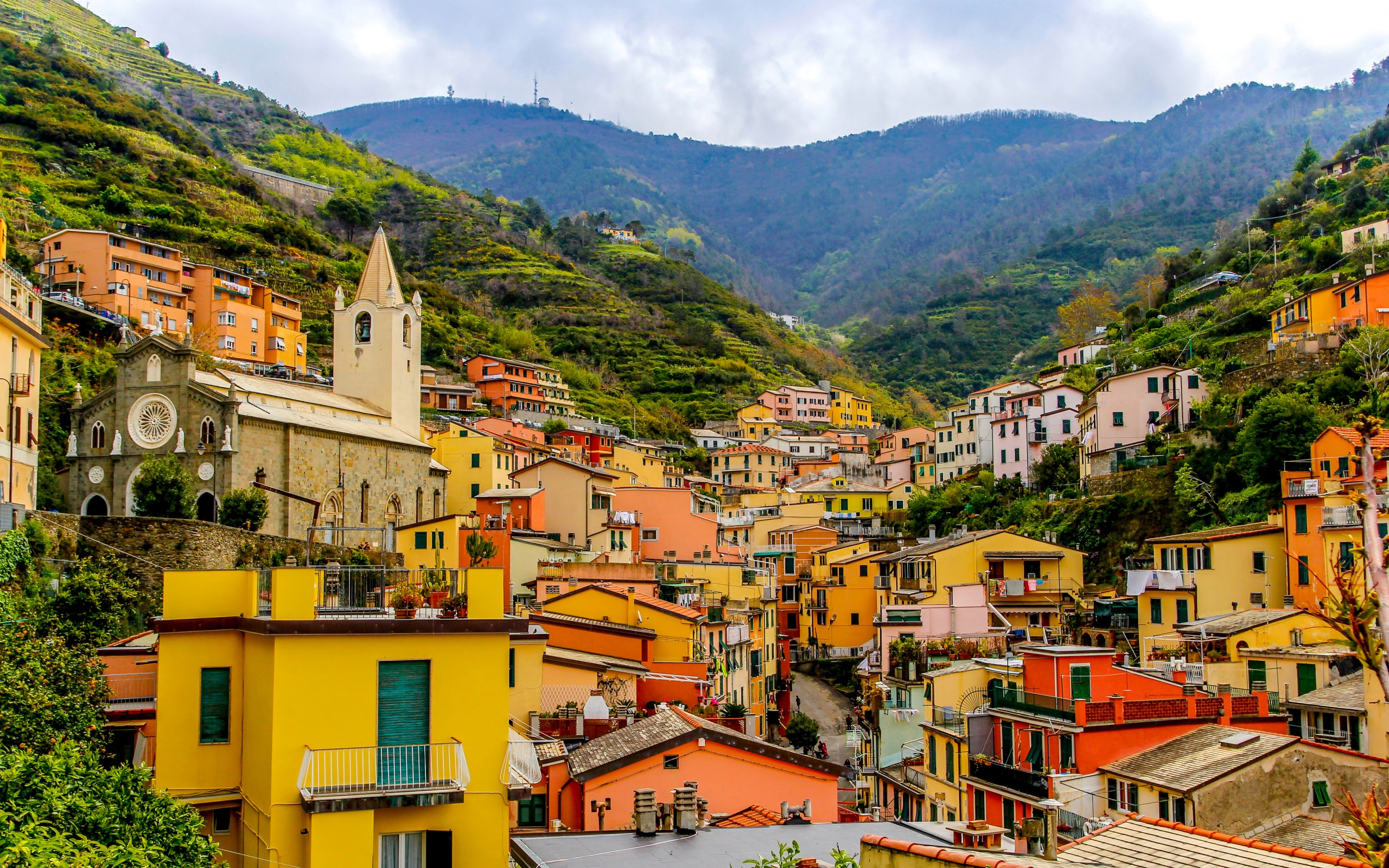 дома, cinque, terre