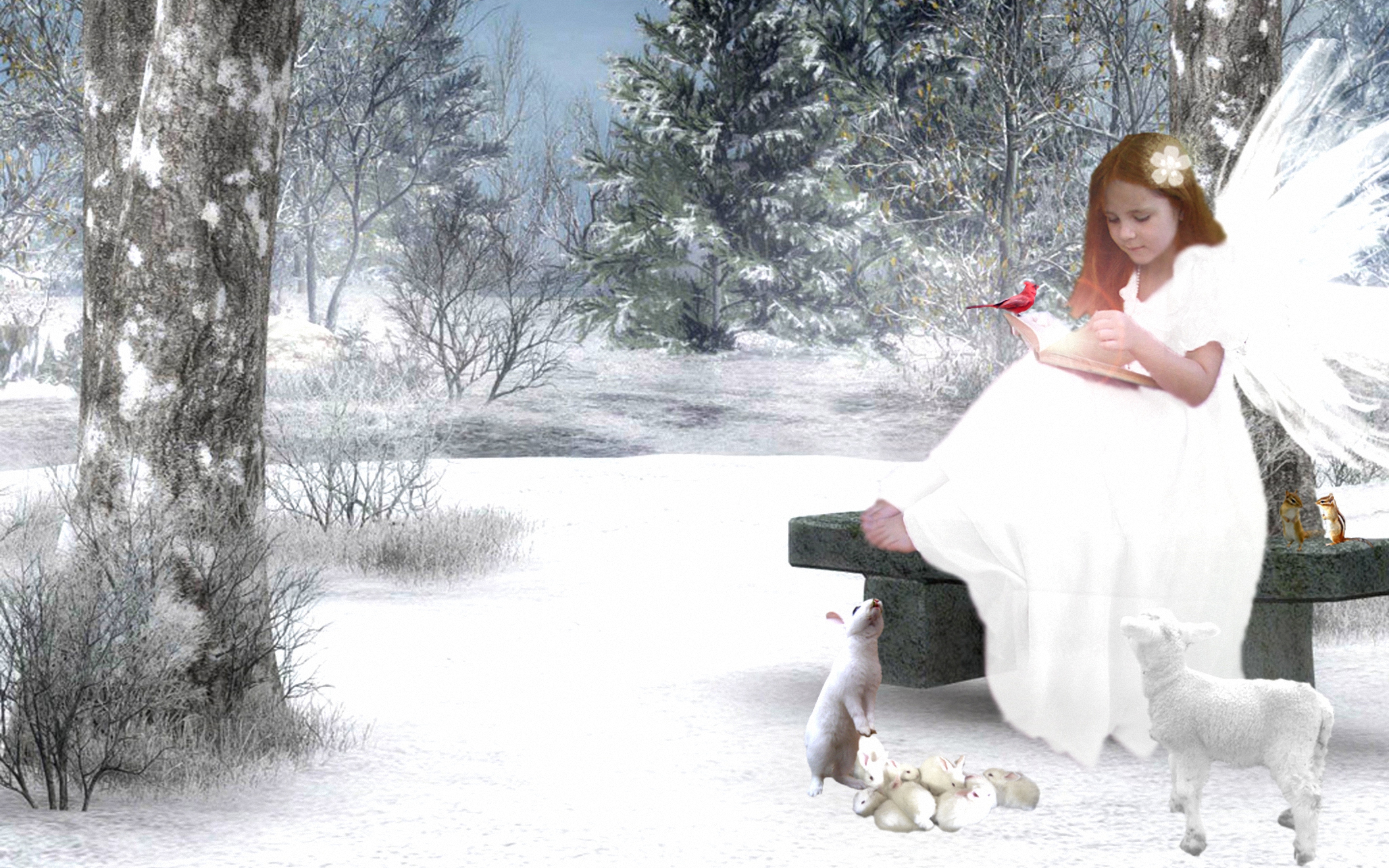 Рождество ангел снег Christmas angel snow бесплатно