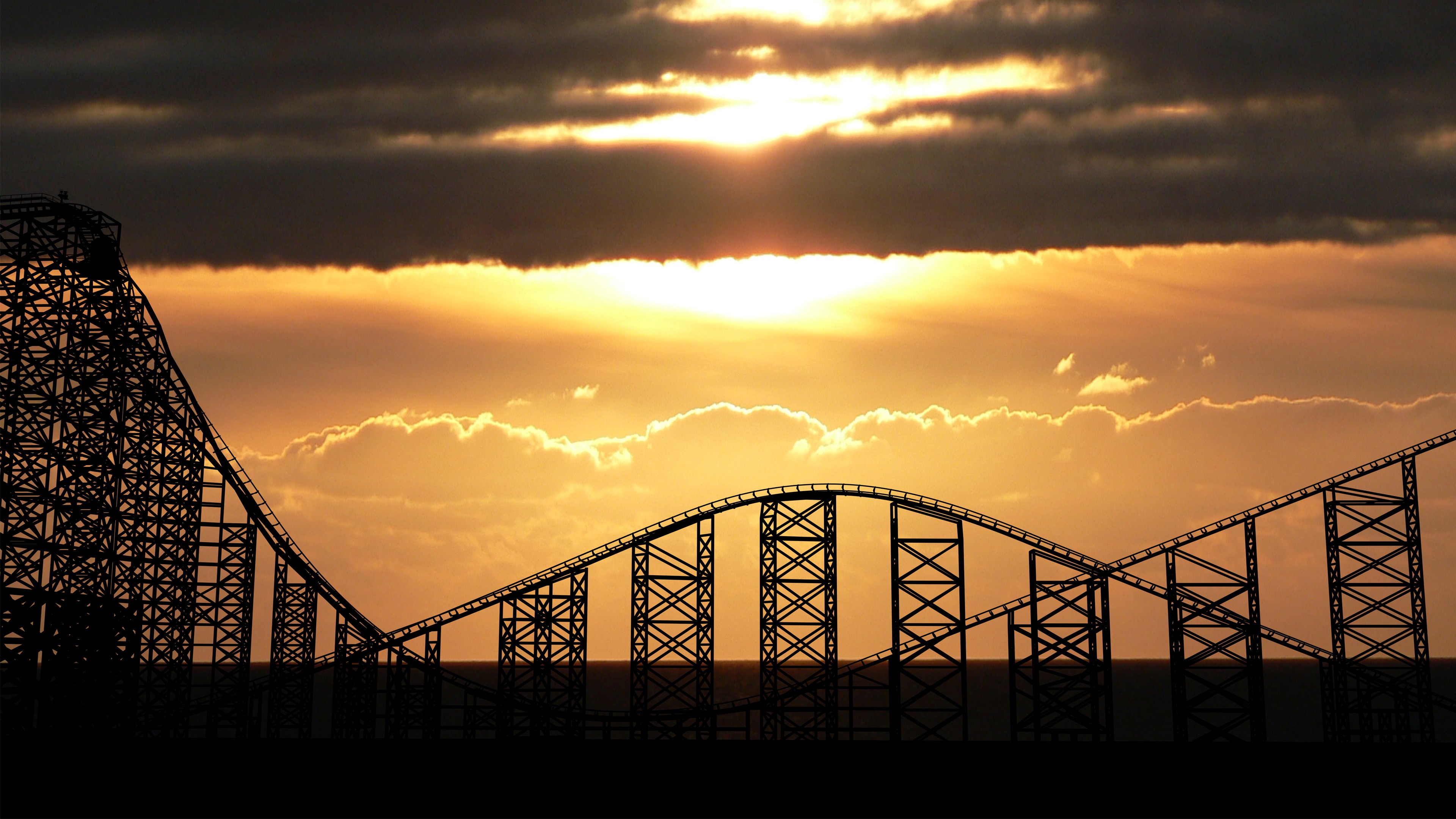 park, rollercoaster, amusement