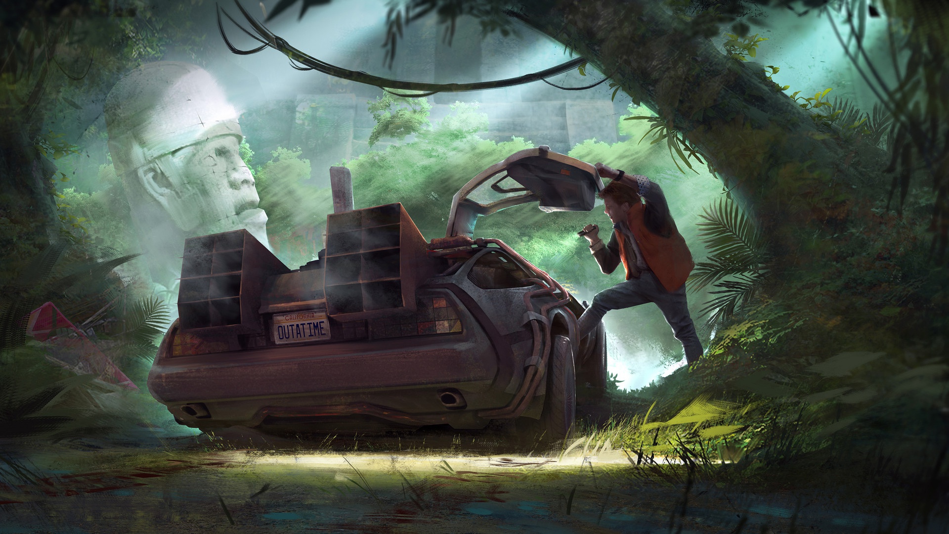 delorean, спина, искусство