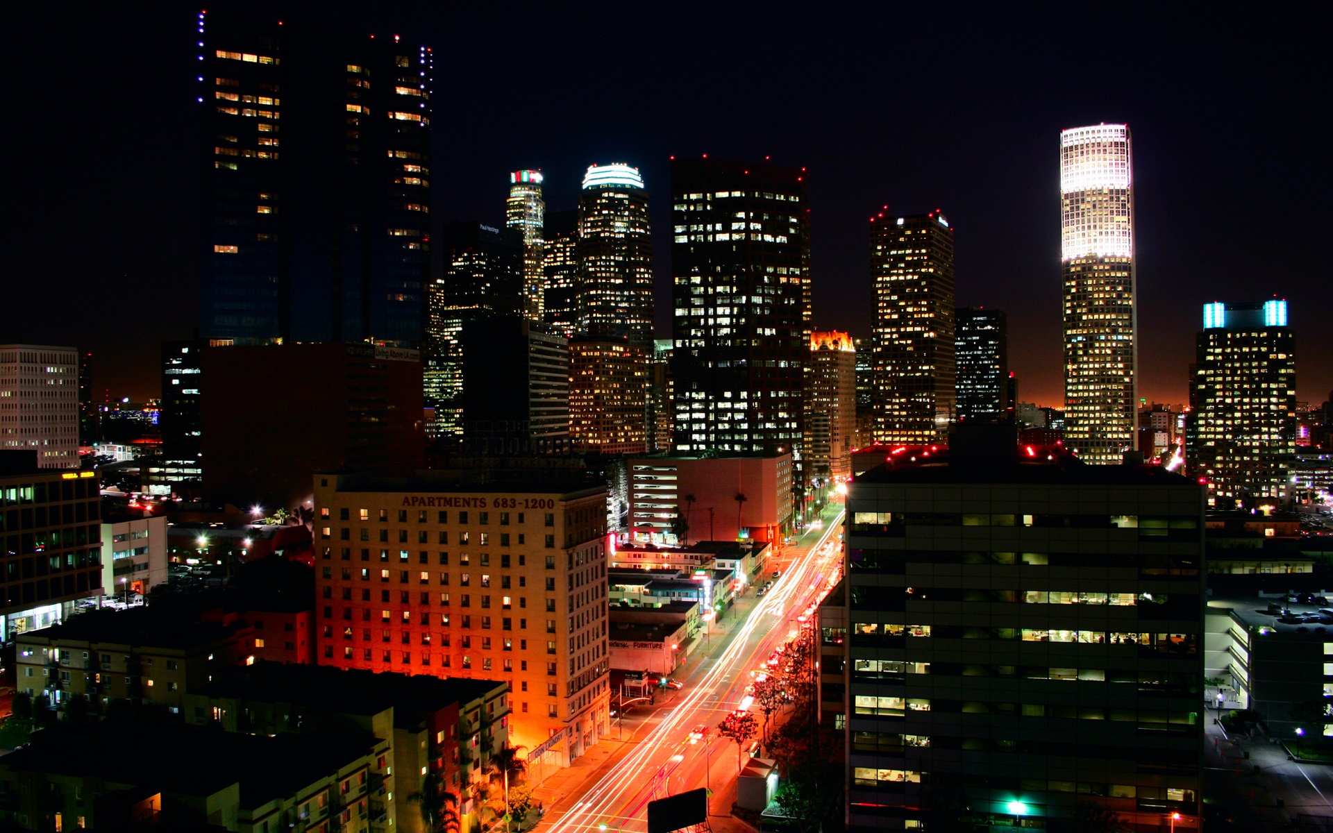 los, angeles, огни